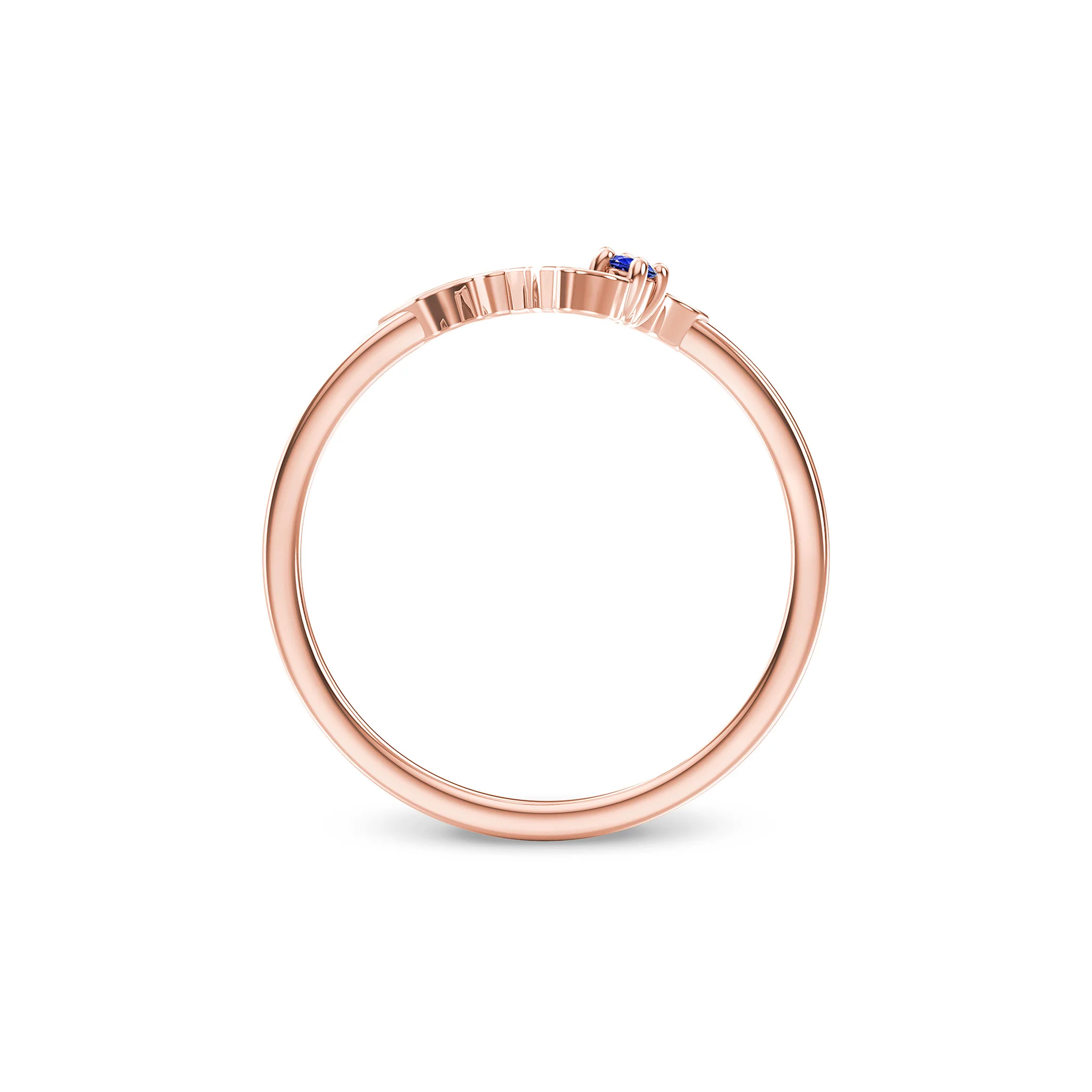 My Africa Small Tanzanite Ring - Side View - Shimansky #Metal_Rose Gold