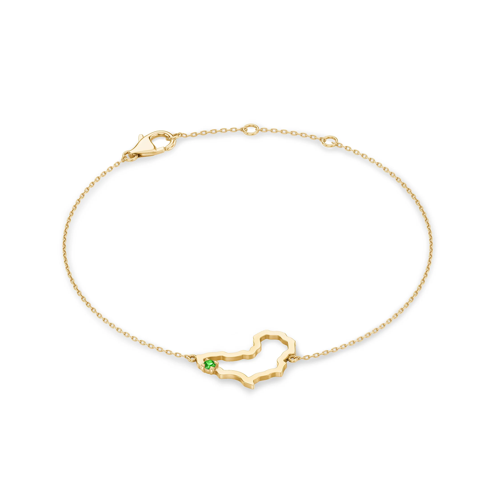 Shimansky 0.07ct My Africa Tsavorite Bracelet in 14K Yellow Gold 3D View