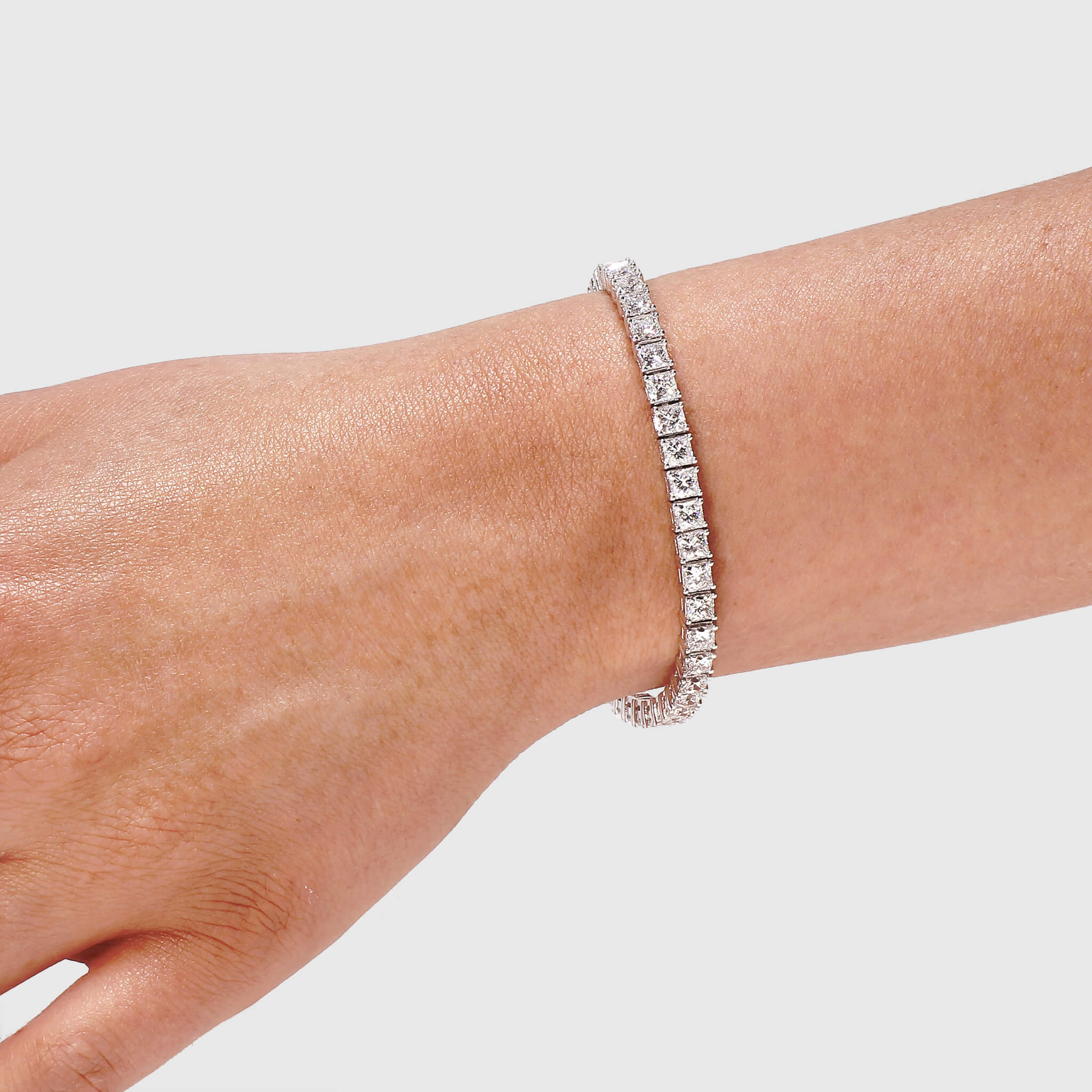 My Girl Diamond Tennis Bracelet 12.50 Carat Platinum Model View