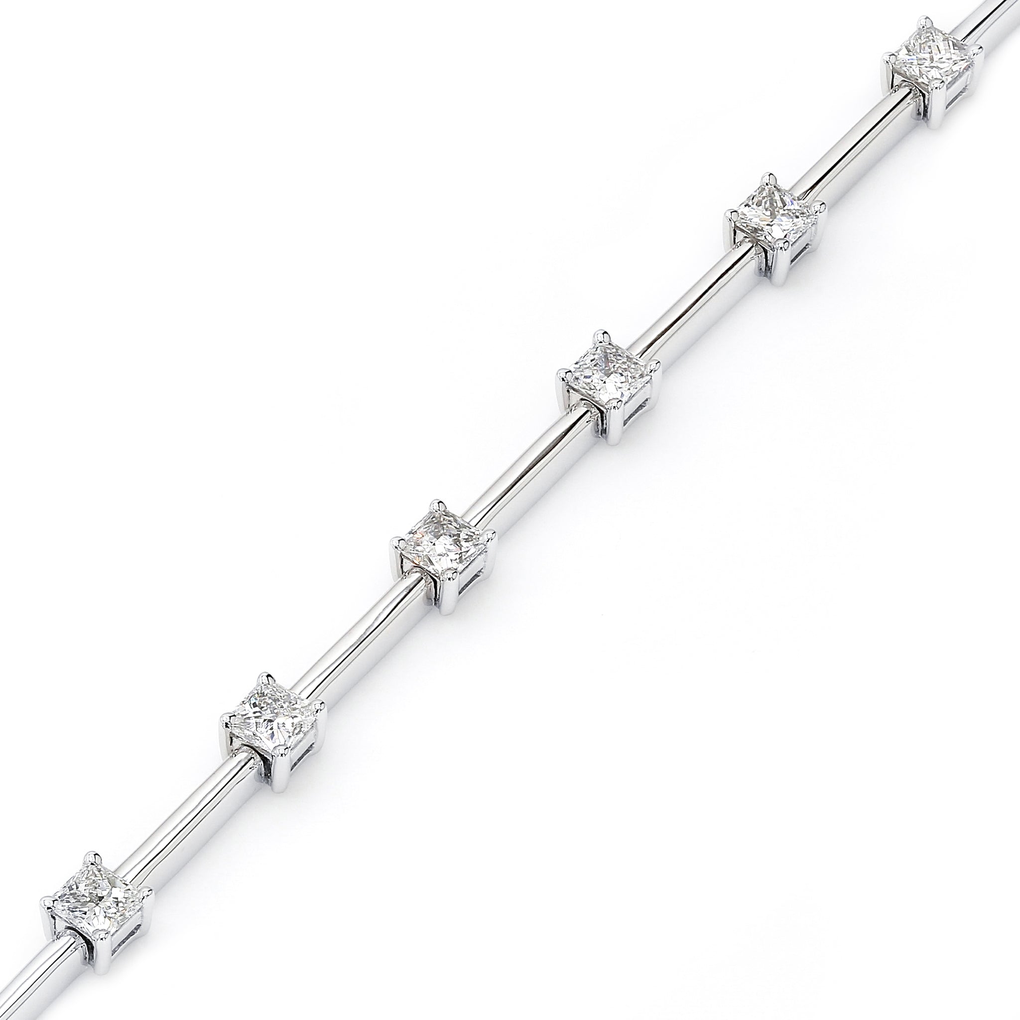 My Girl Station Bracelet 2.50 Carat | Platinum 3D View