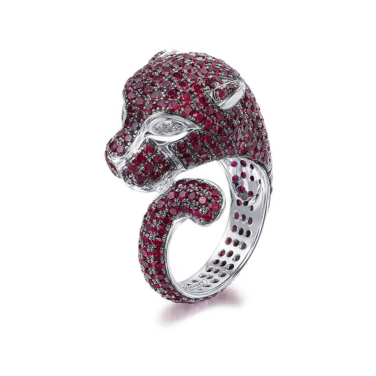 Ruby Panther Ring