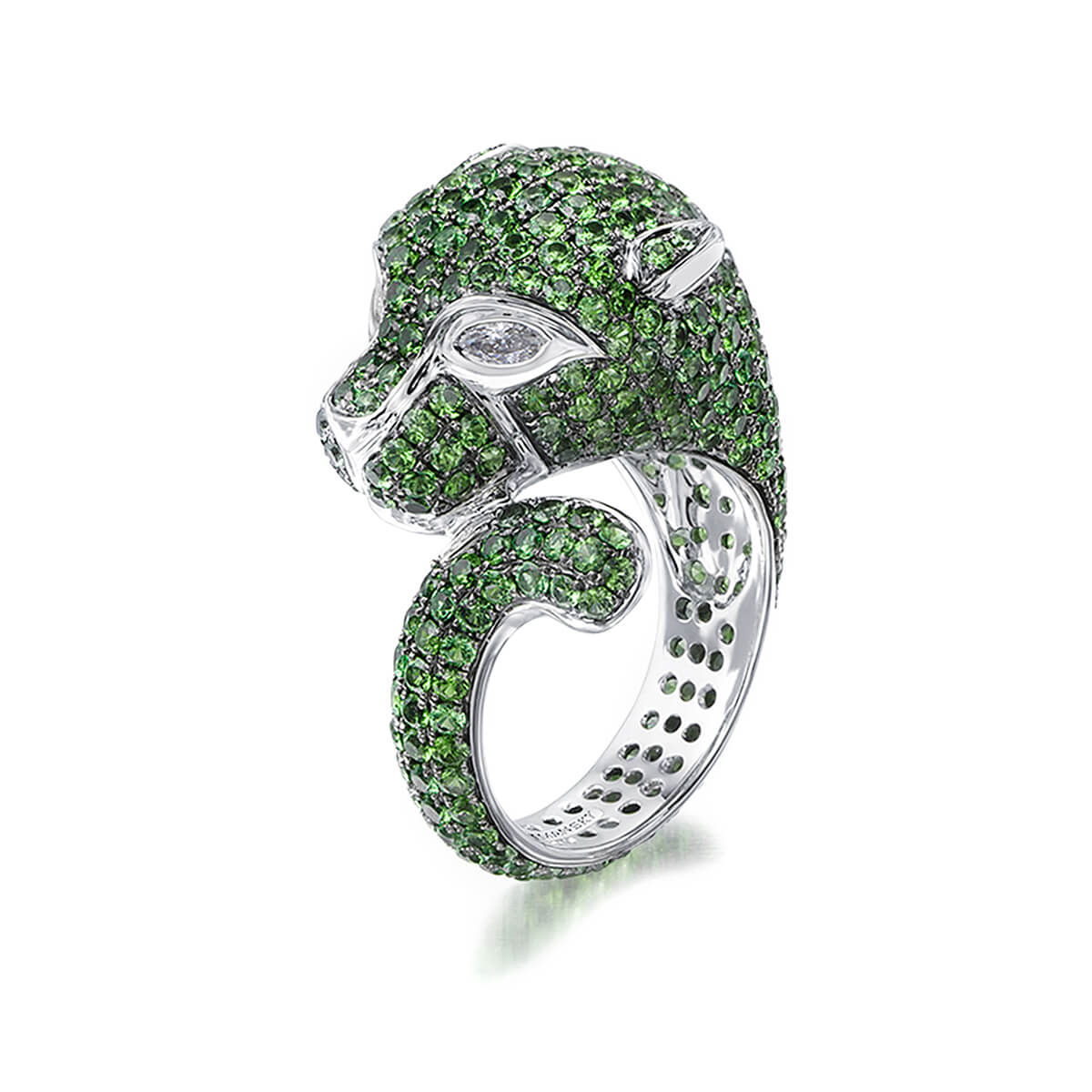 Tsavorite Panther Ring
