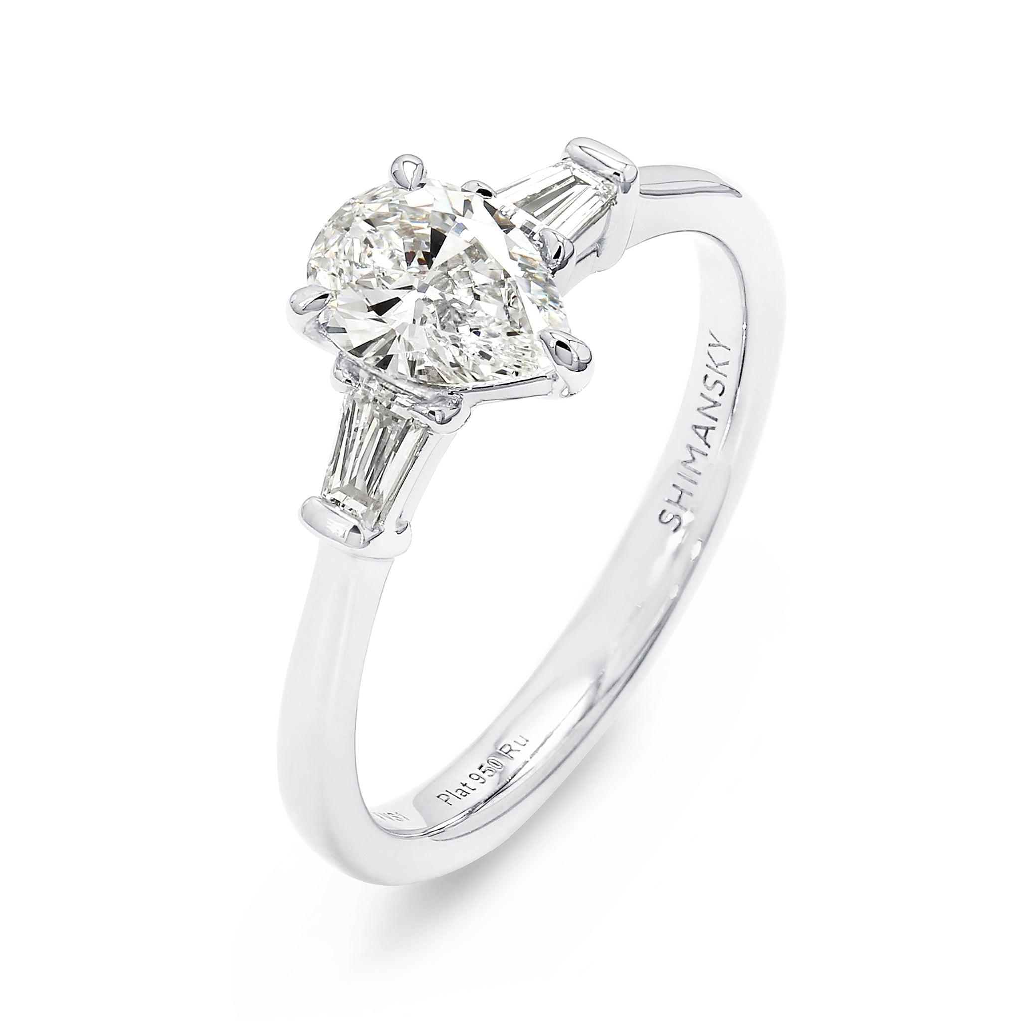Pear Diamond Dahlia Engagement Ring