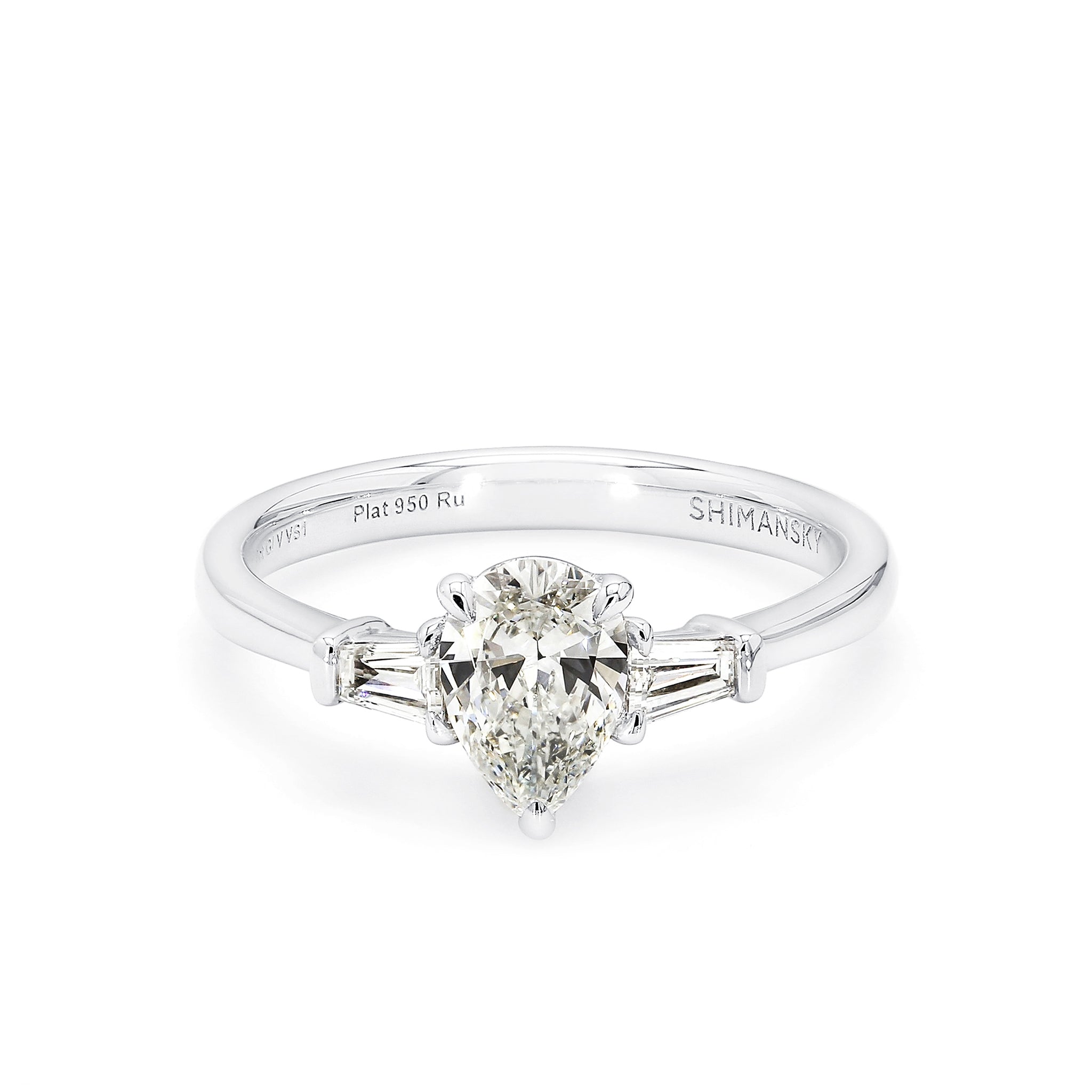 Pear Diamond Dahlia Engagement Ring