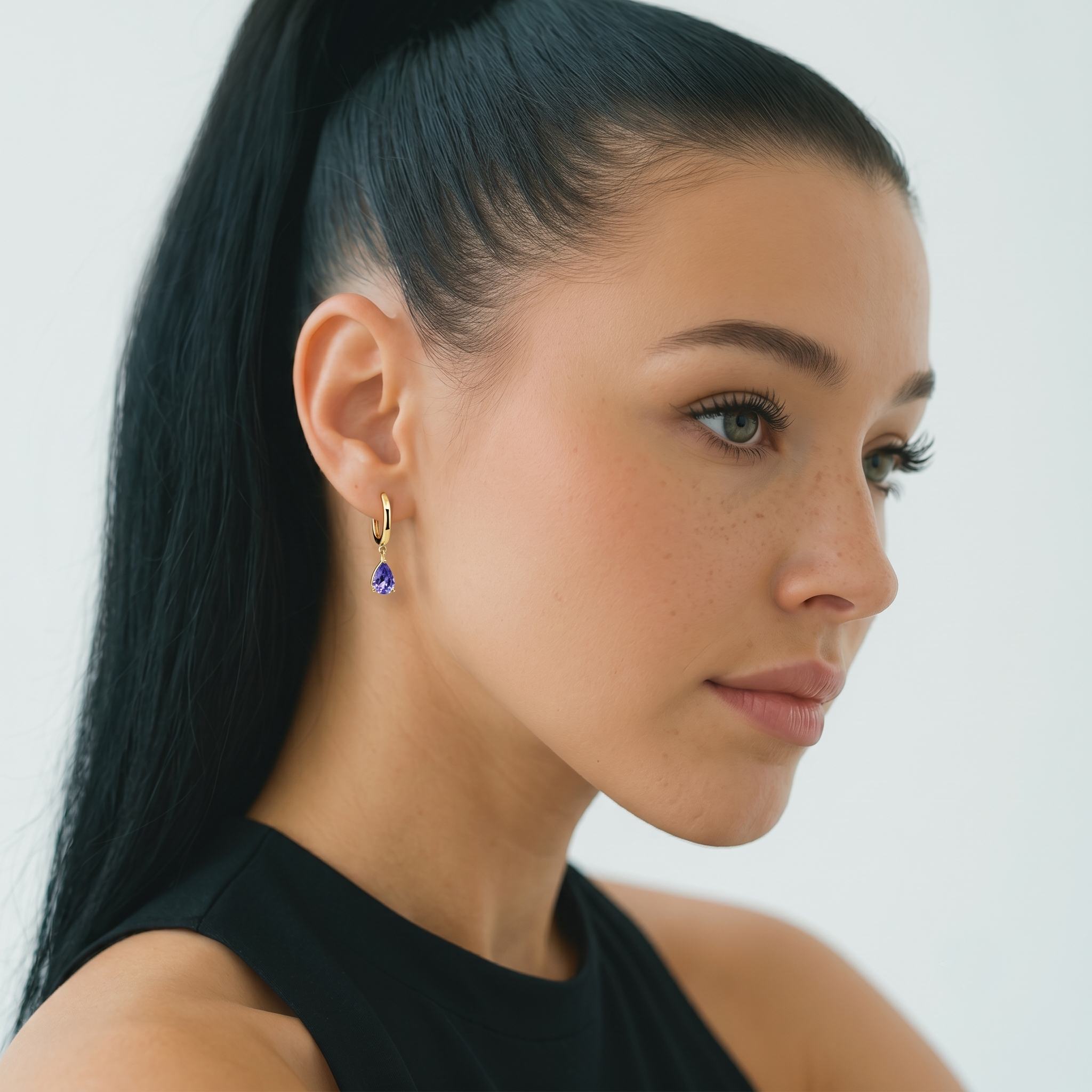 Boucles d'oreilles tanzanites