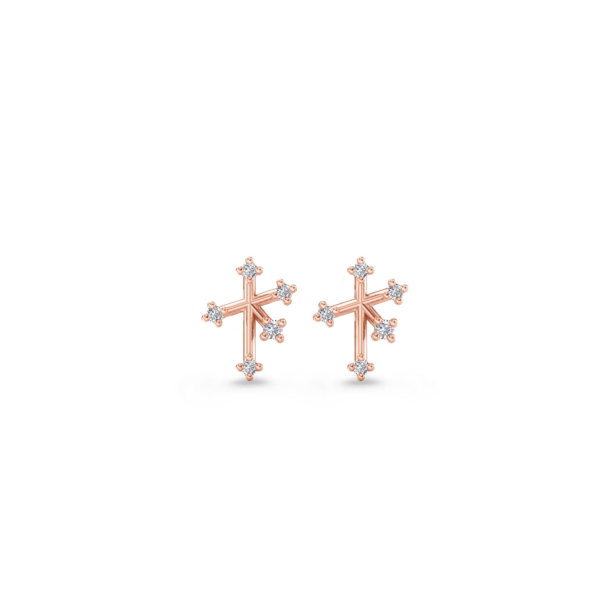 Southern Cross Diamond Stud Earrings | 14K Rose Gold - SHIMANSKY.CO.ZA