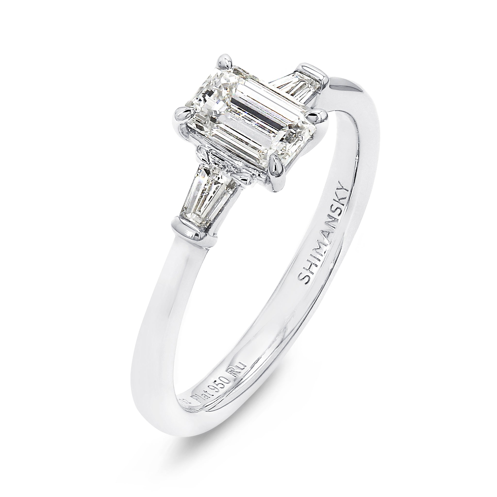 Emerald Diamond Dahlia Engagement Ring