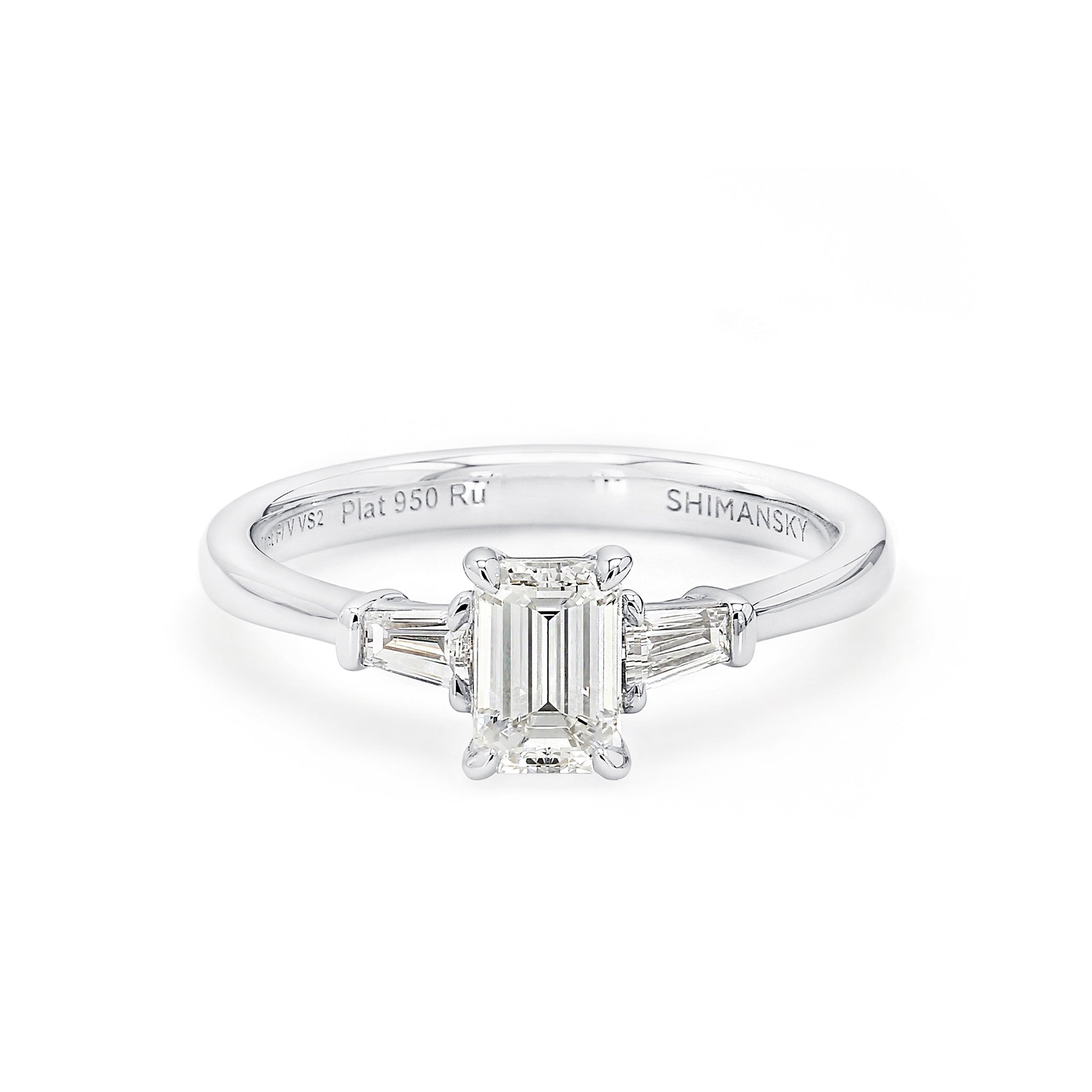 Emerald Diamond Dahlia Engagement Ring