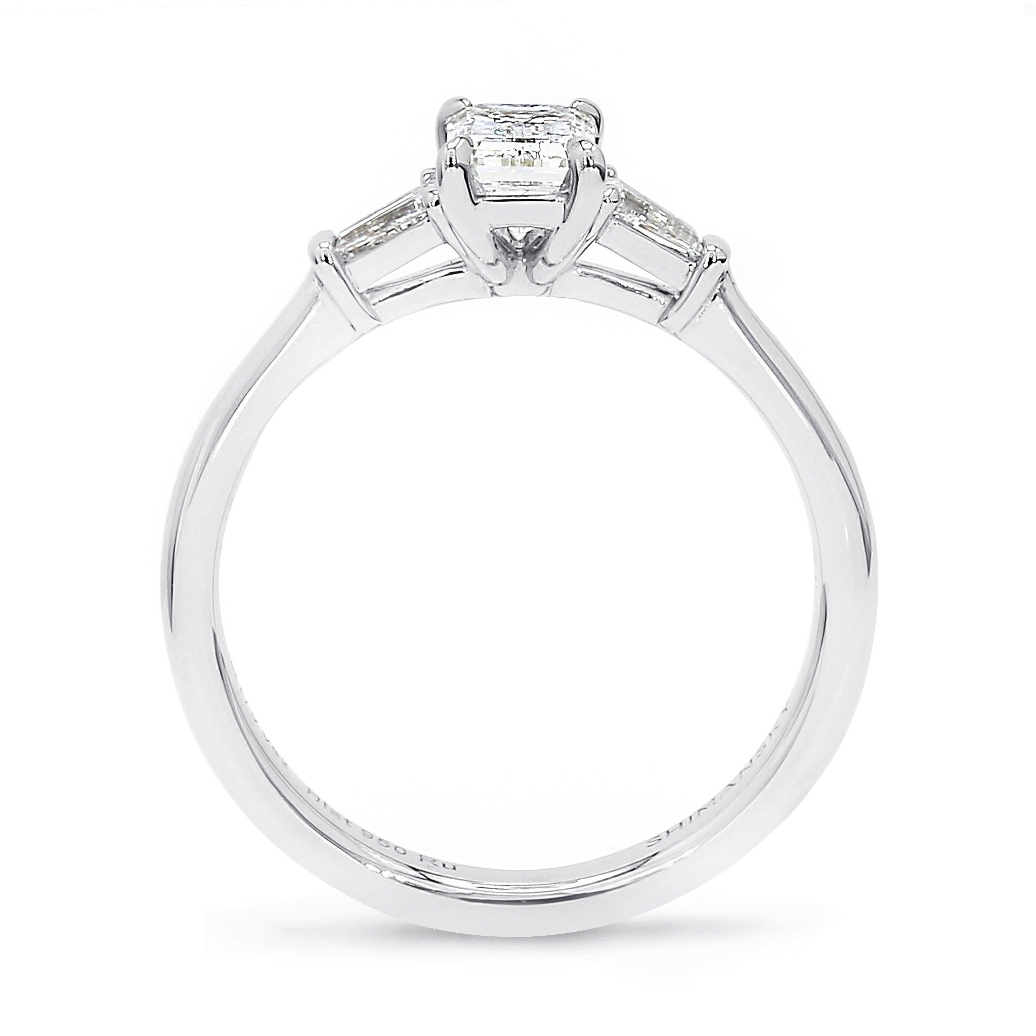 Emerald Diamond Dahlia Engagement Ring