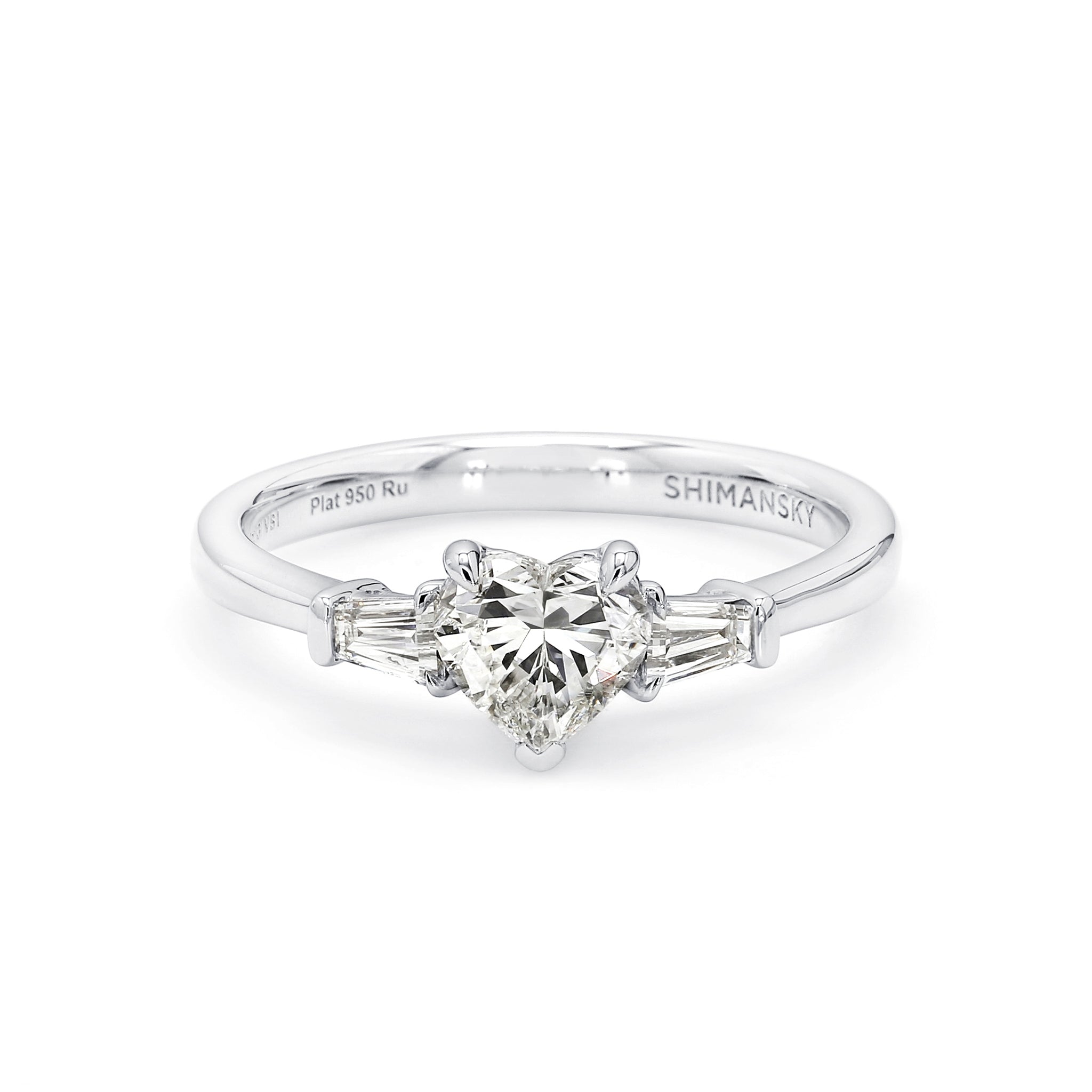 Heart Diamond Dahlia Engagement Ring