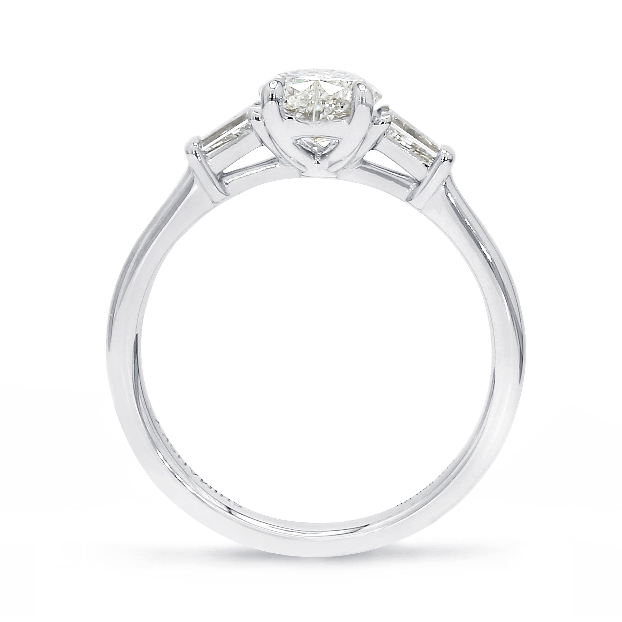 Heart Diamond Dahlia Engagement Ring