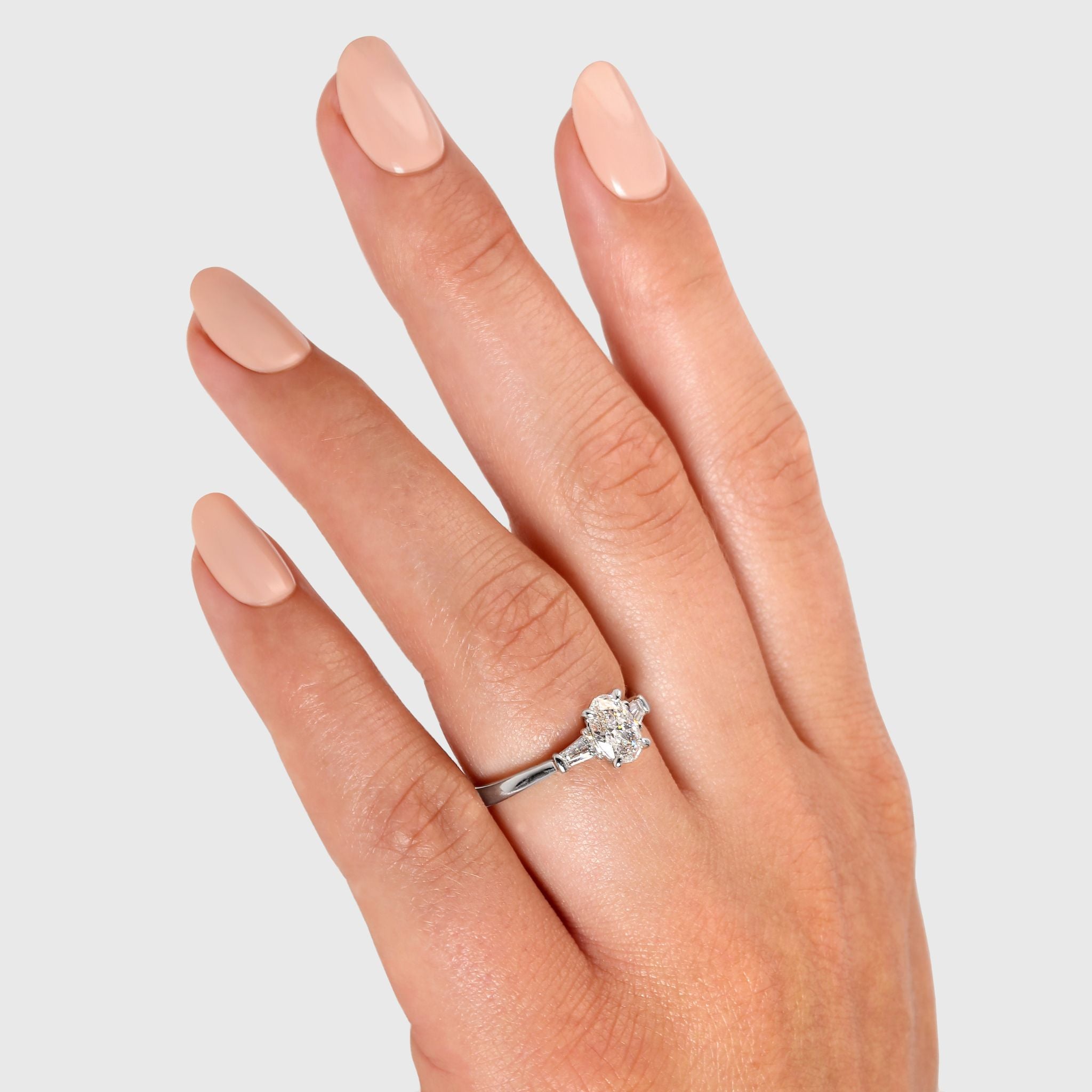 Oval Diamond Dahlia Engagement Ring