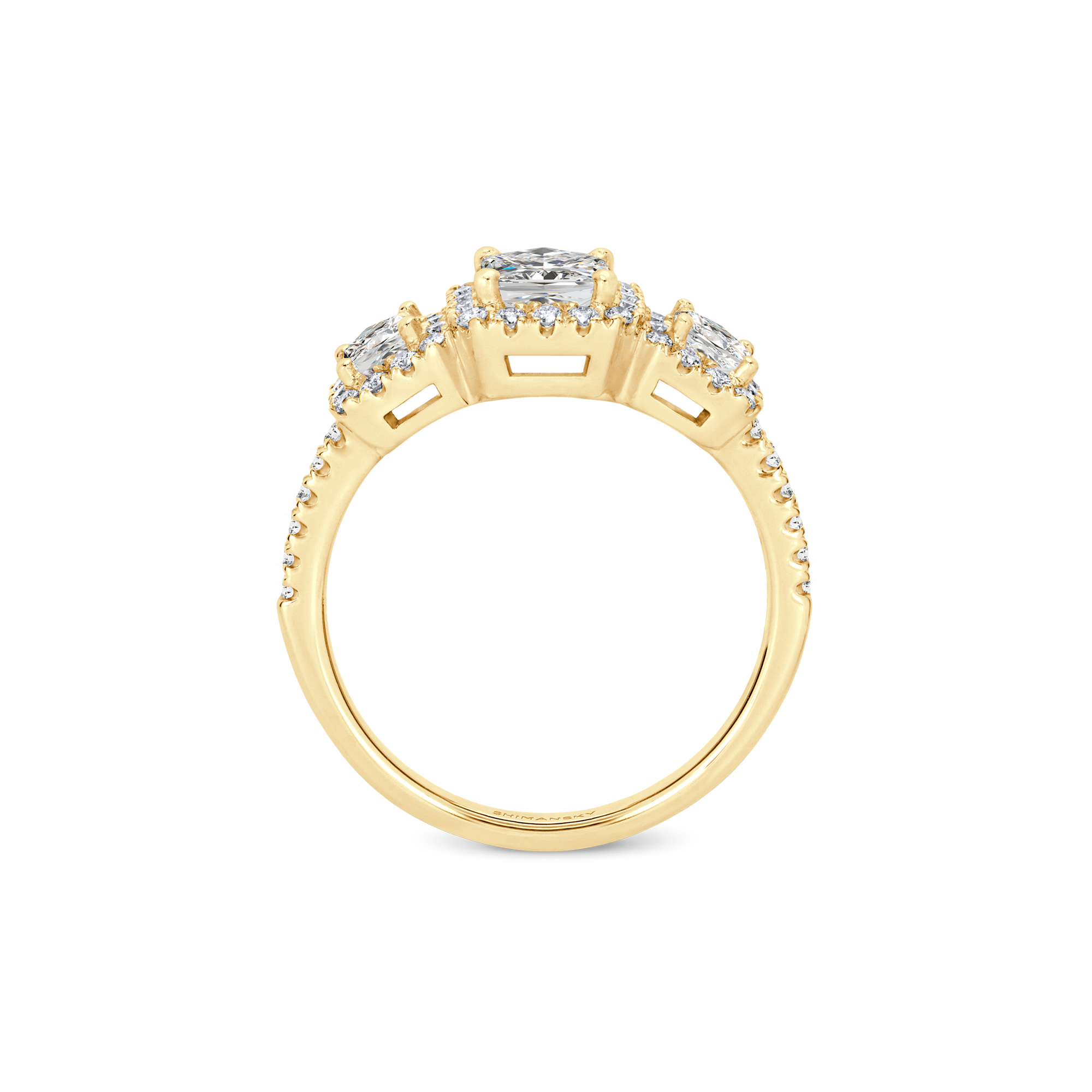 Bague Halo Trilogie Diamants My Girl