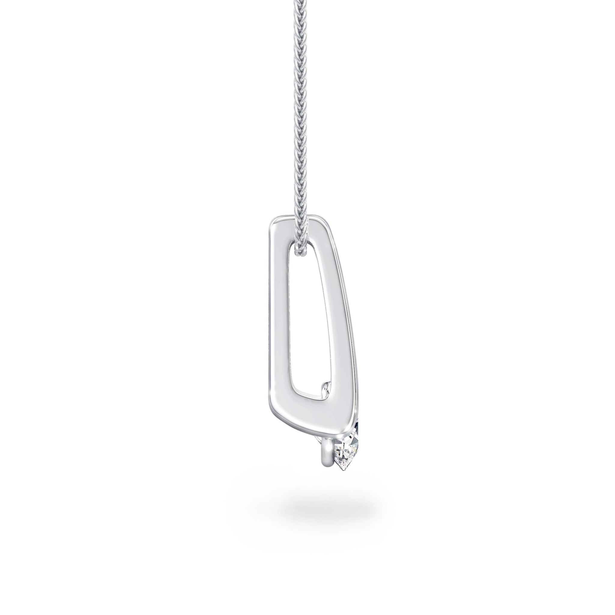 Shimansky 1ct Millennium Iconic Diamond Pendant in Platinum Side View