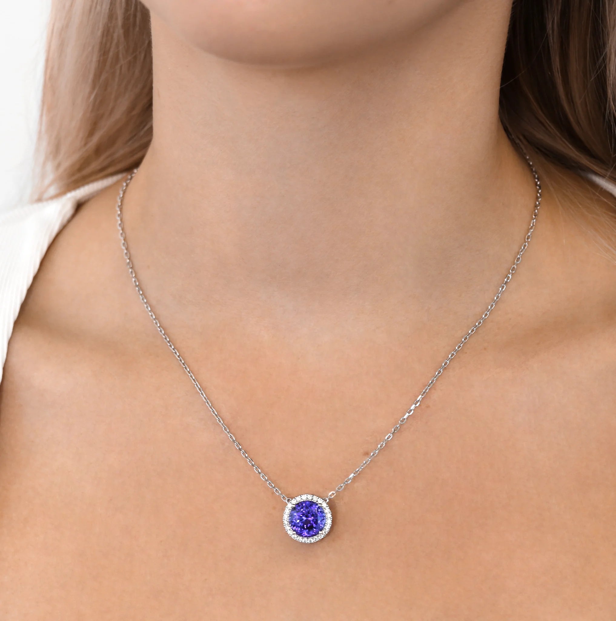 Shimansky Tanzanite and Diamond Necklace