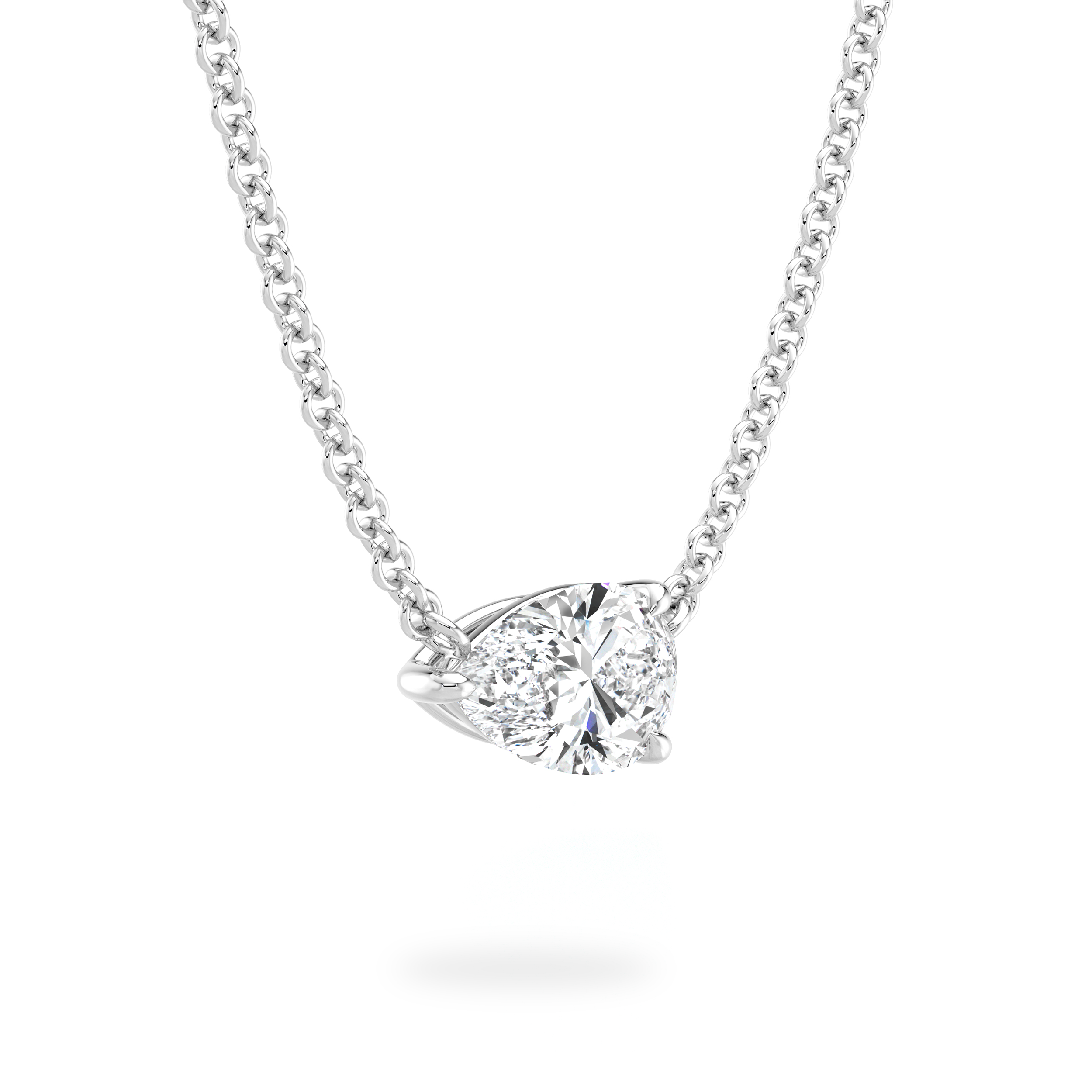 Pear Diamond Solitaire Necklace - Shimansky Jewelry