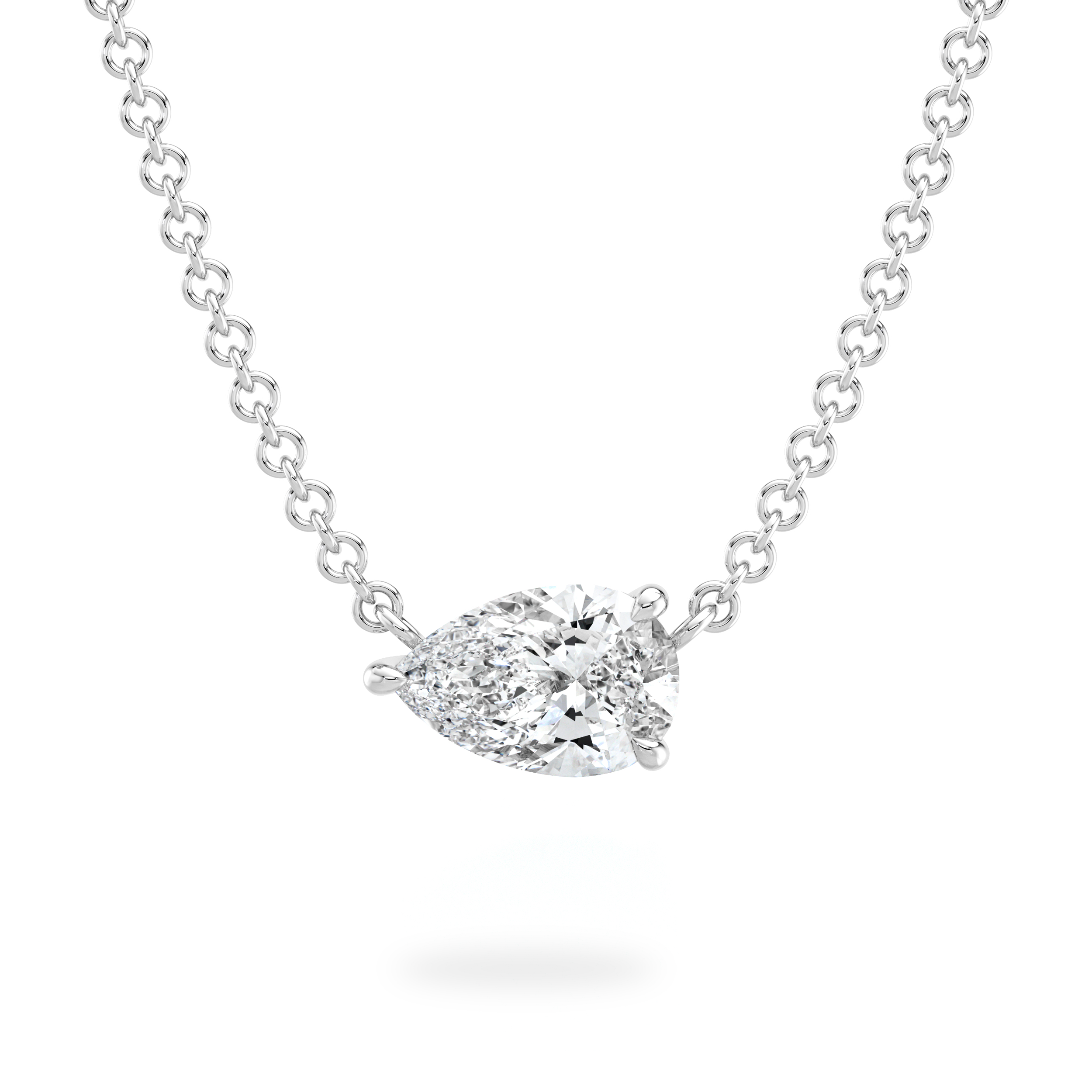 Pear Diamond Solitaire Necklace - Shimansky Jewelry