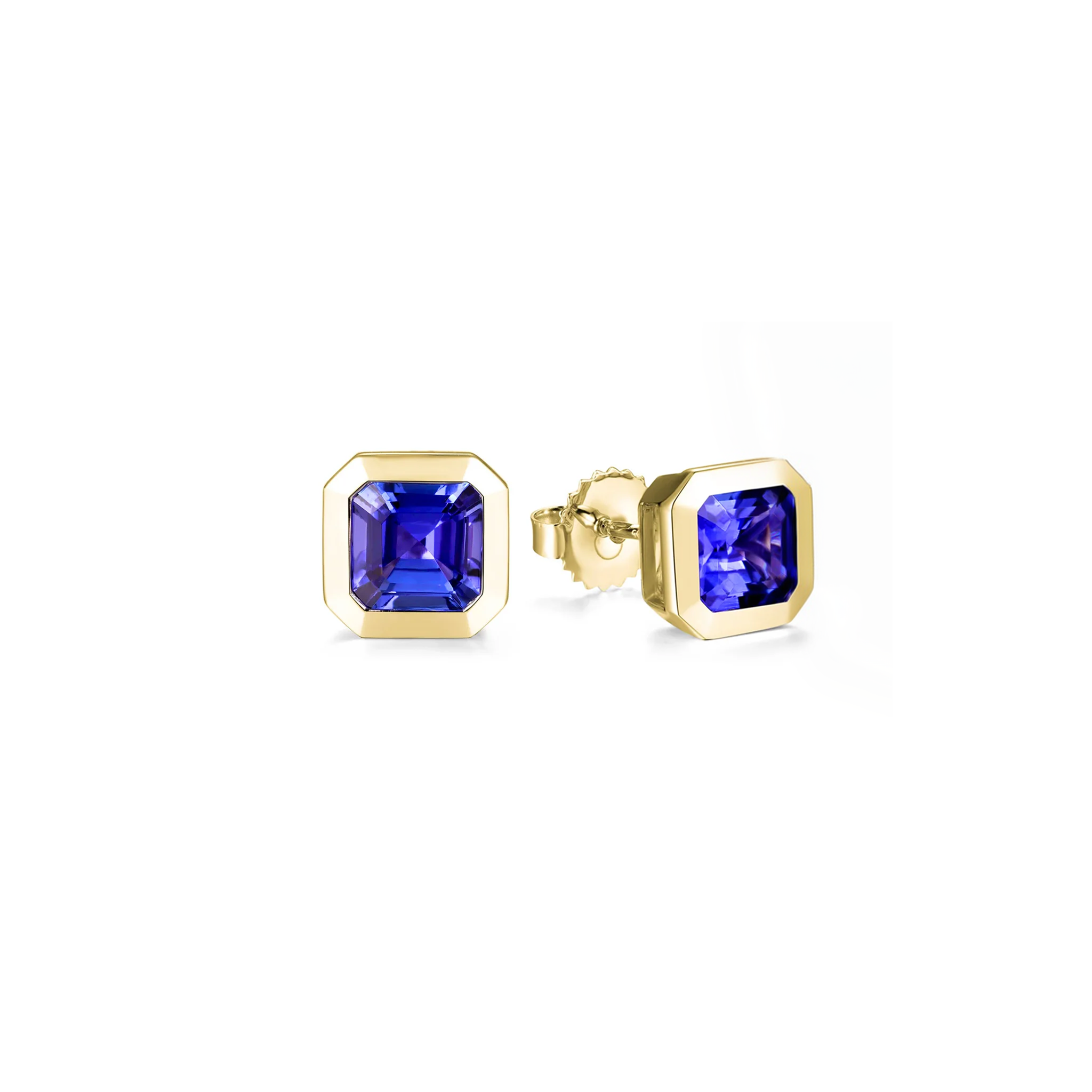 Shimansky 2.7 TCW Tanzanite Solitaire Earrings in 14K Yellow Gold 3D View #Metal_Yellow Gold