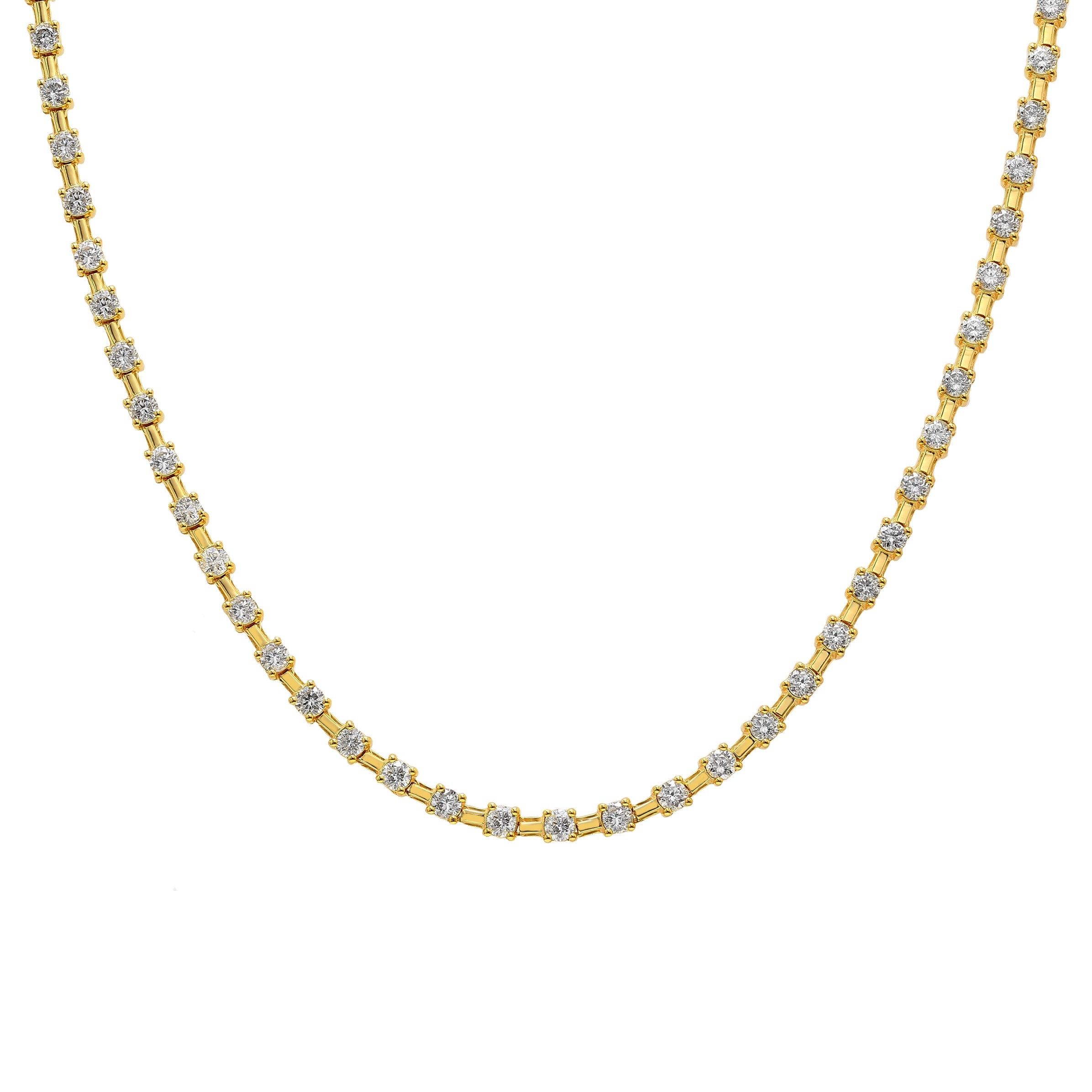 Diamond Station Tennis Necklace Shimansky