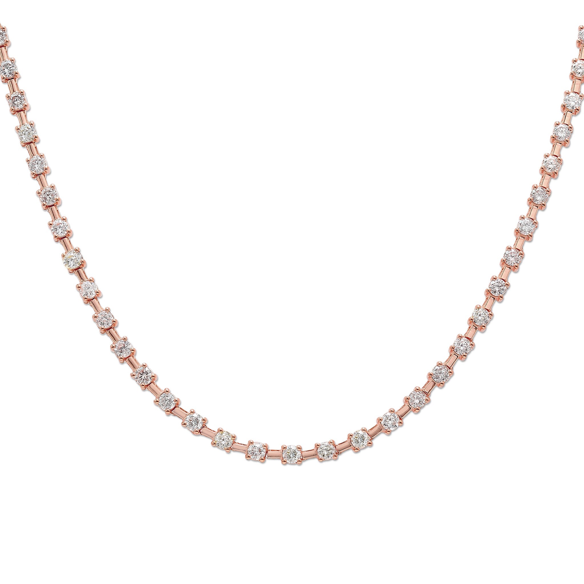 Diamond Station Tennis Necklace Shimansky