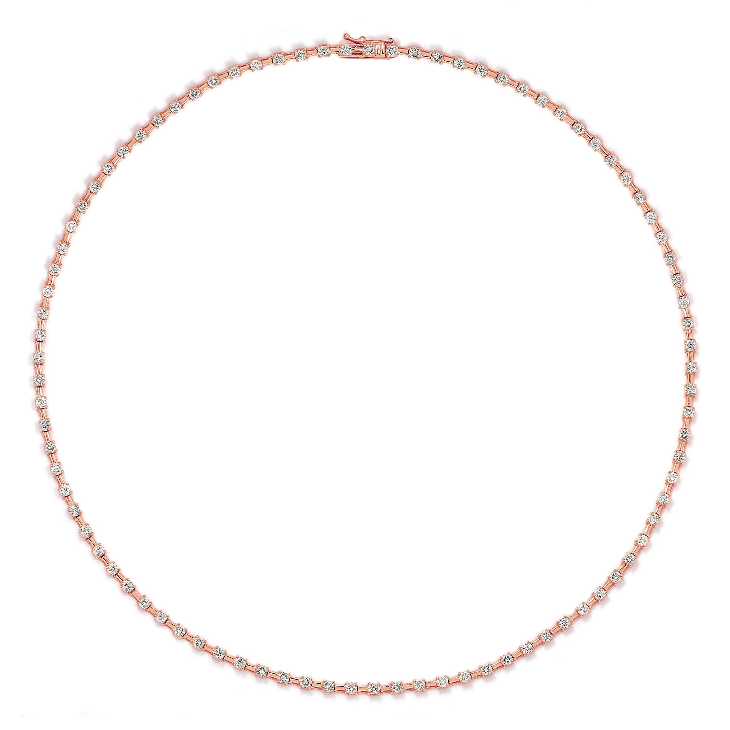 Diamond Station Tennis Necklace Shimansky