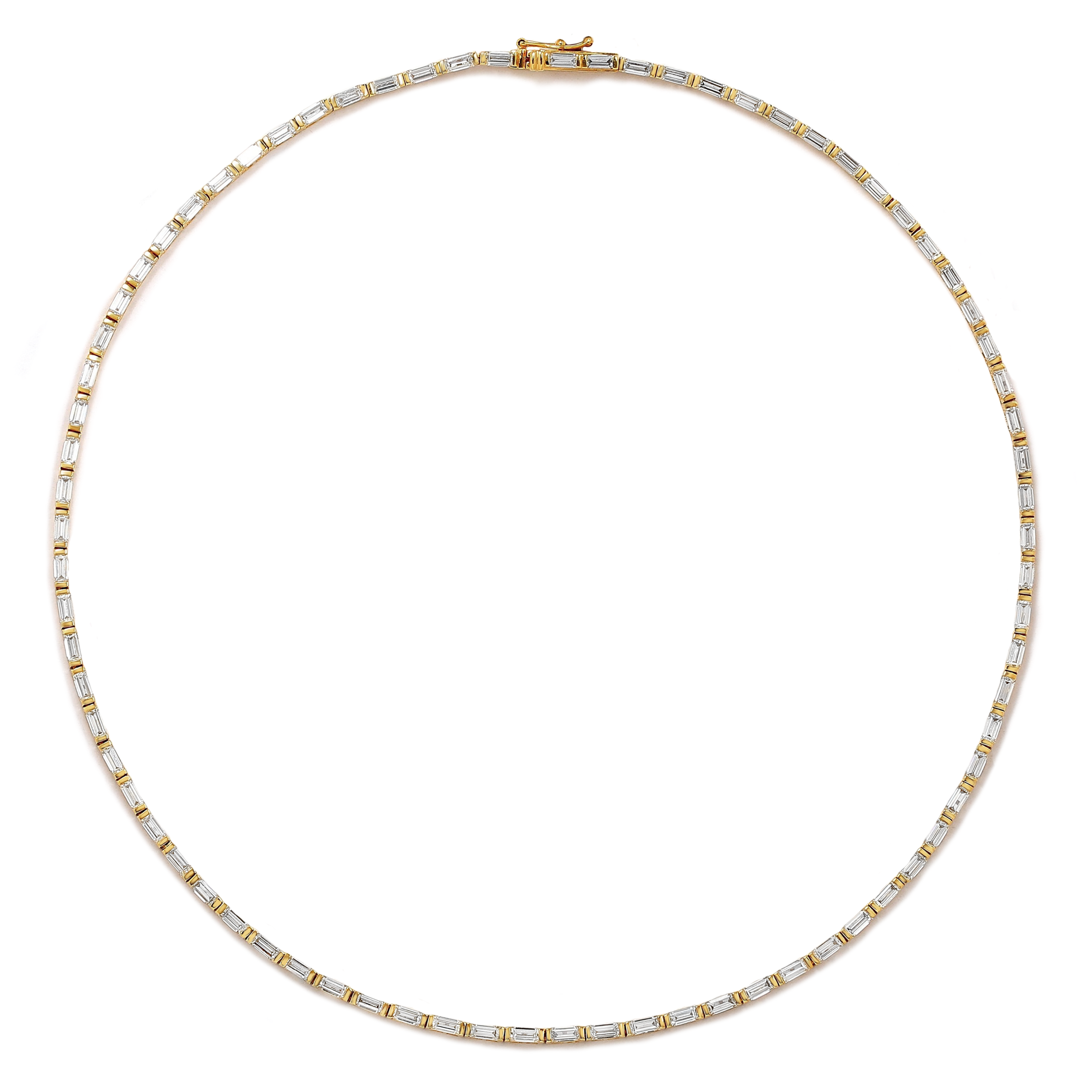 Diamond Station Tennis Necklace Shimansky