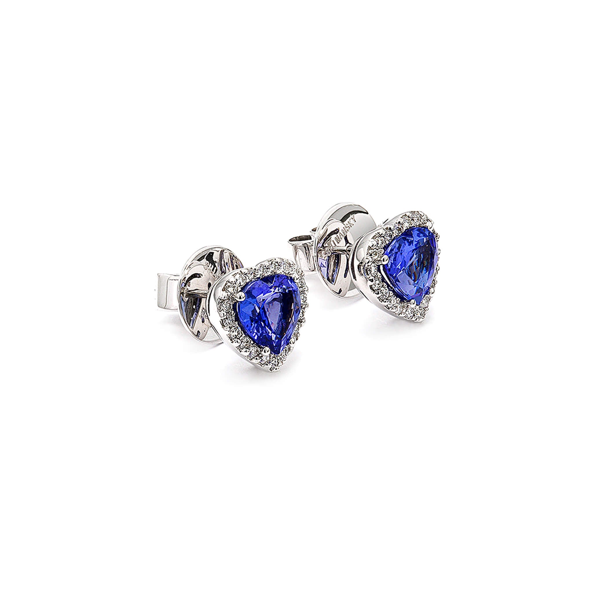 Tanzanite and Diamond Earrings - 3D View - SHIMANSKY.CO.ZA