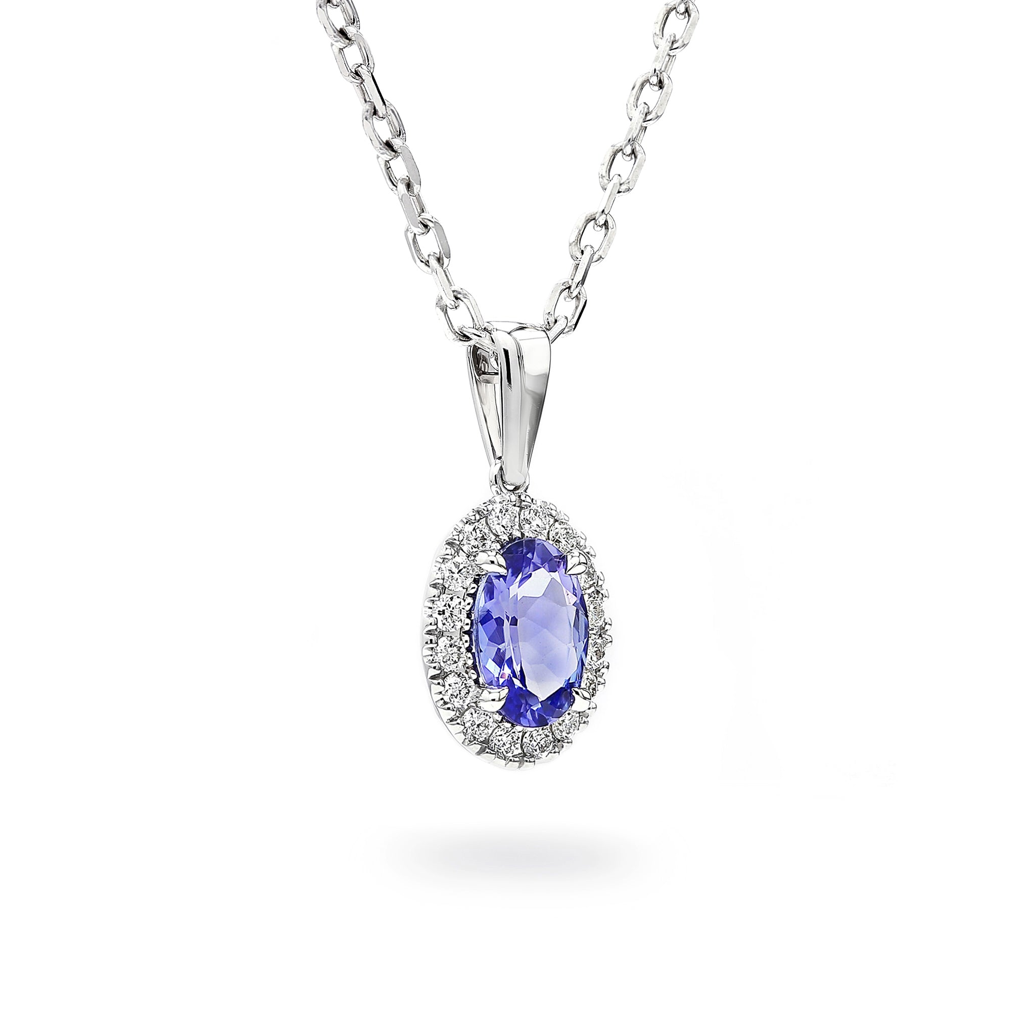 Tanzanite and Diamond Pendant - 3D View - Shimansky