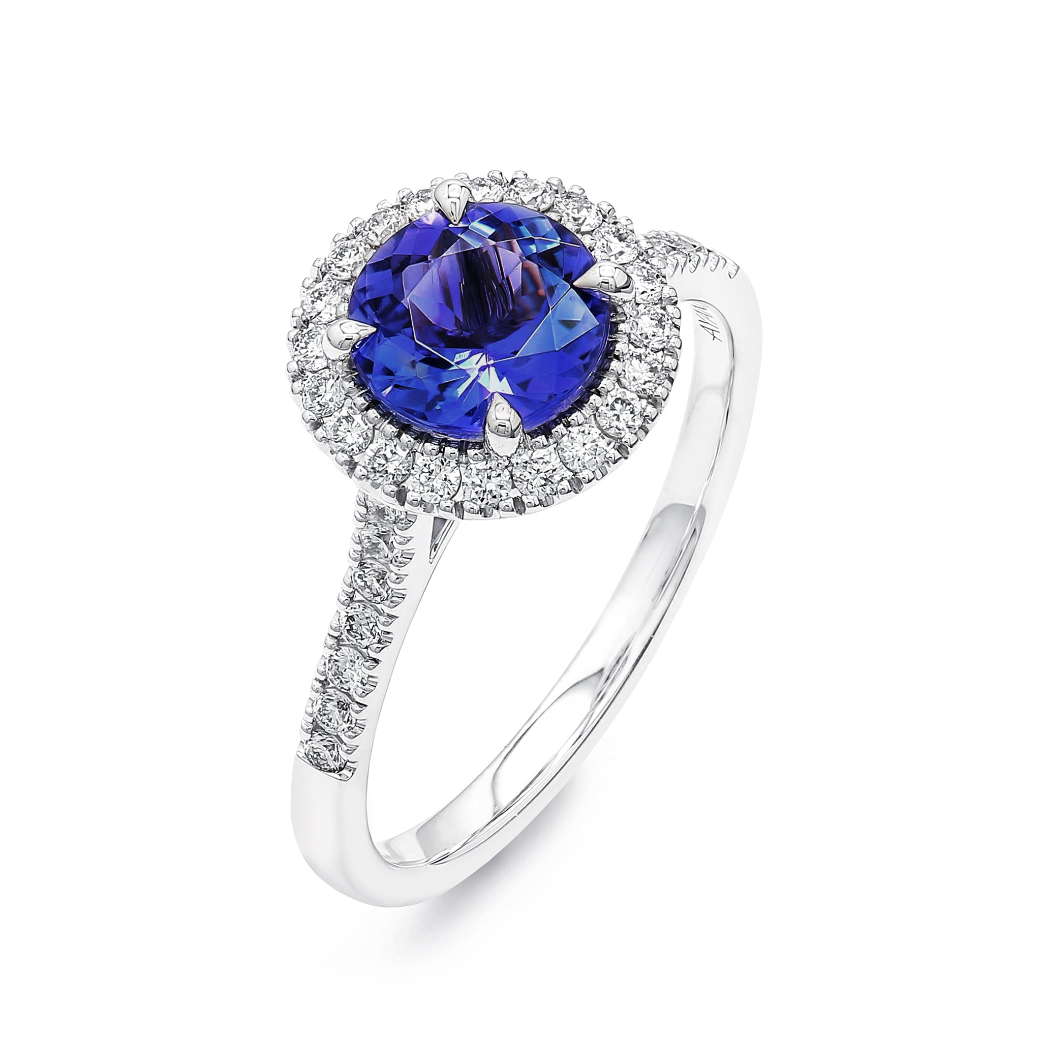 Microset Halo Tanzanite ring - SHIMANSKY.CO.ZA