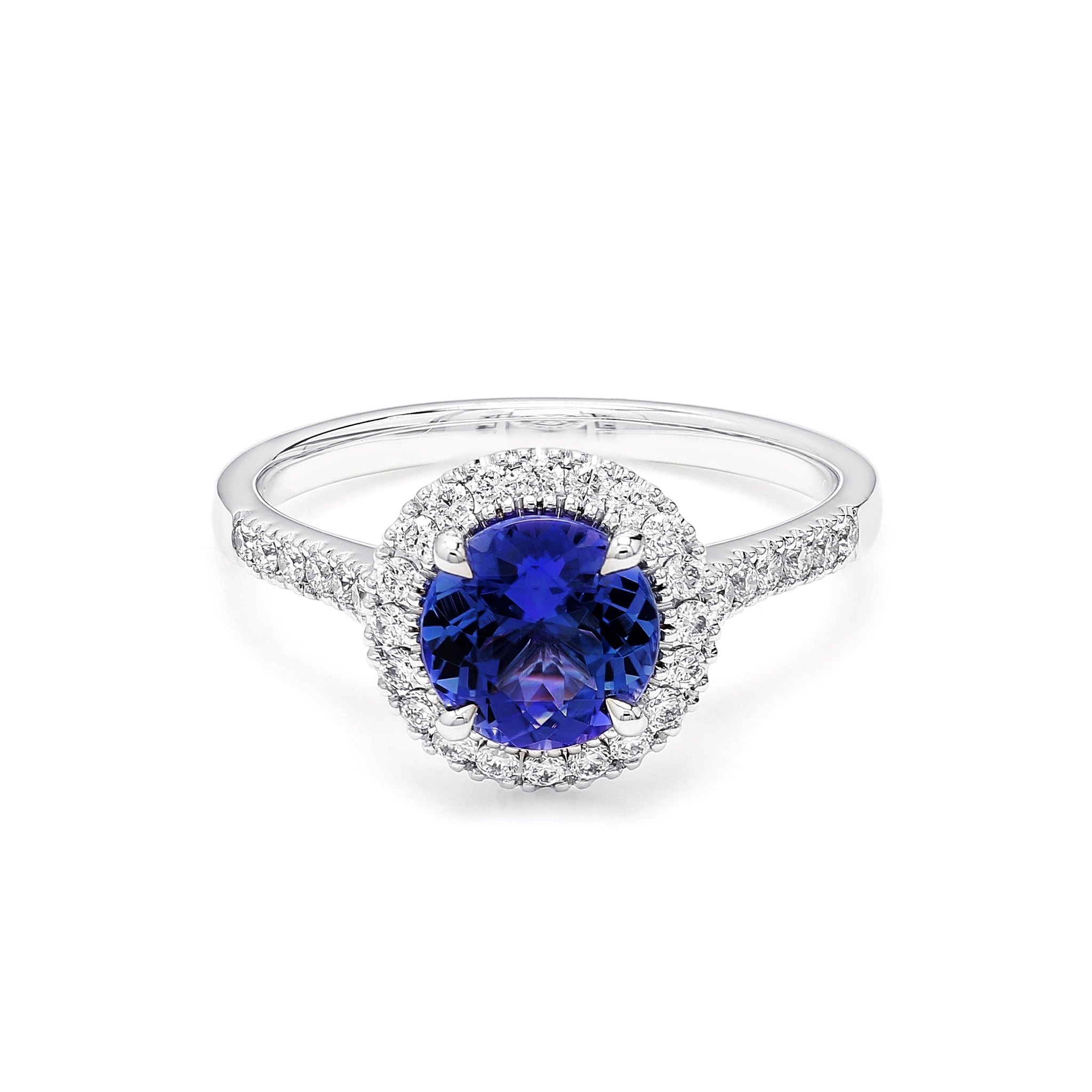 Microset Halo Tanzanite ring - SHIMANSKY.CO.ZA