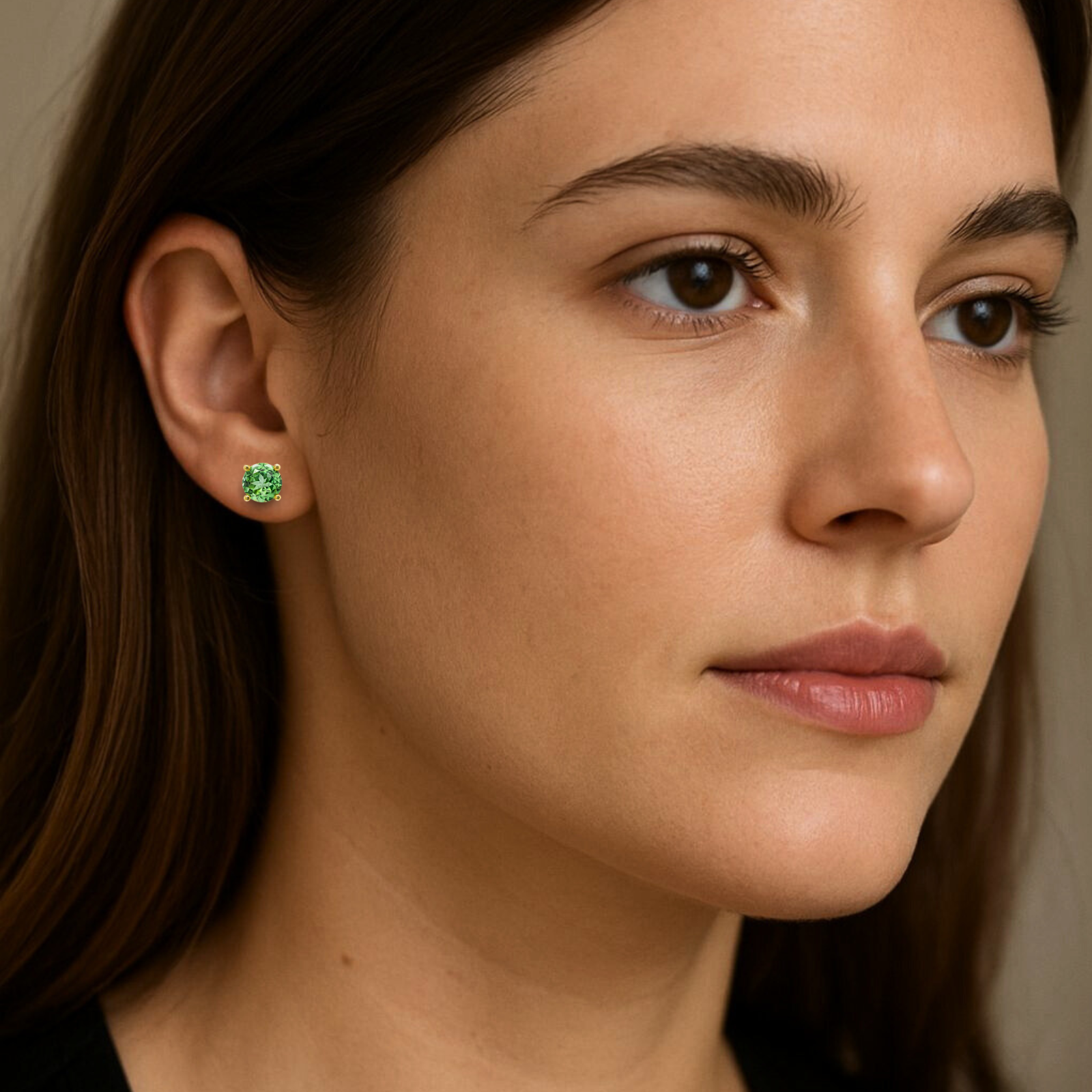 Tsavorite Solitaire Earrings