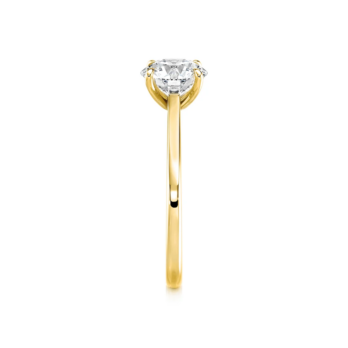 Shimansky Victoria Solitaire Diamond Engagement Ring 18K Yellow Gold - Profile View #Metal_Yellow Gold #Carat Weight_1.5