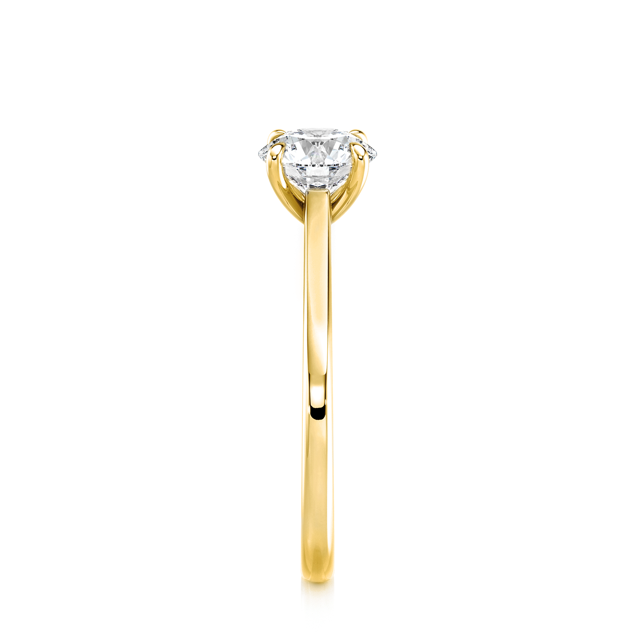 Shimansky 1ct Victoria Solitaire Diamond Engagement Ring in 18K Yellow Gold Profile View