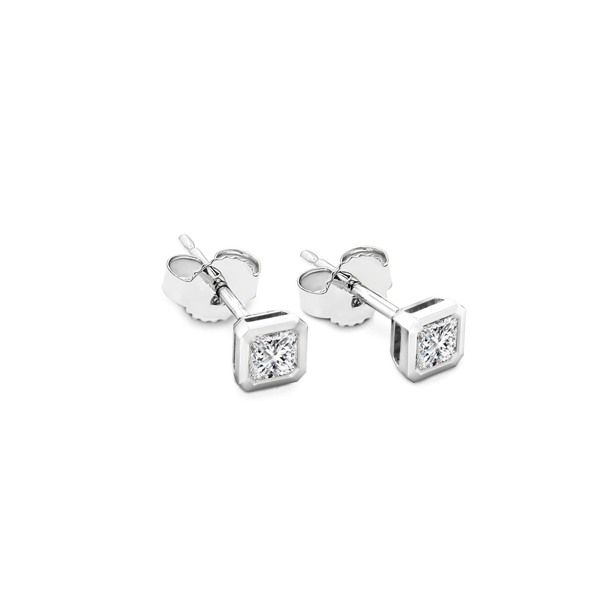 My Girl Diamond Bezel Set Earrings - Shimansky Jewelry