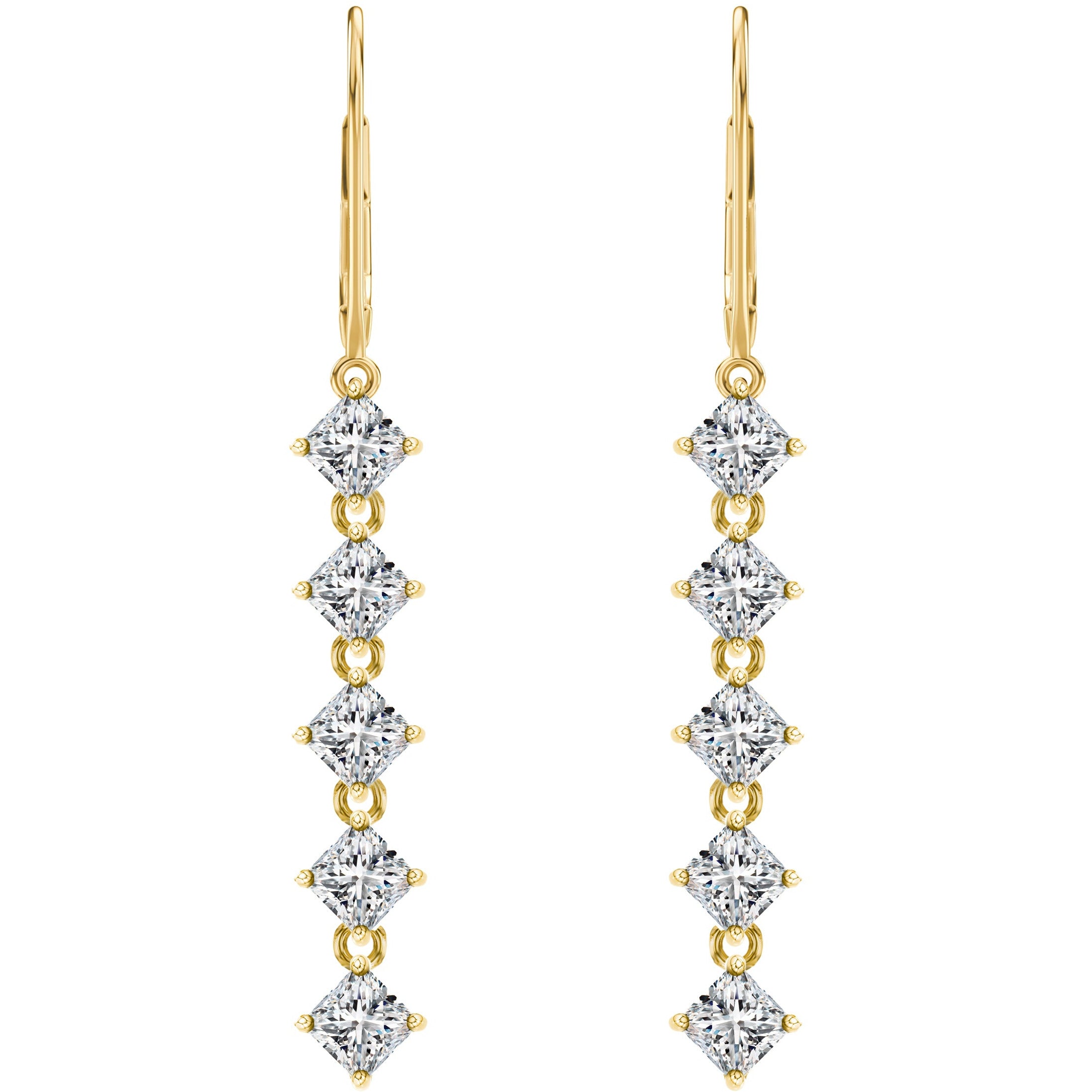 Shimansky - My Girl 10 Drop Diamond Earrings 1.00ct Crafted in 14K Yellow Gold