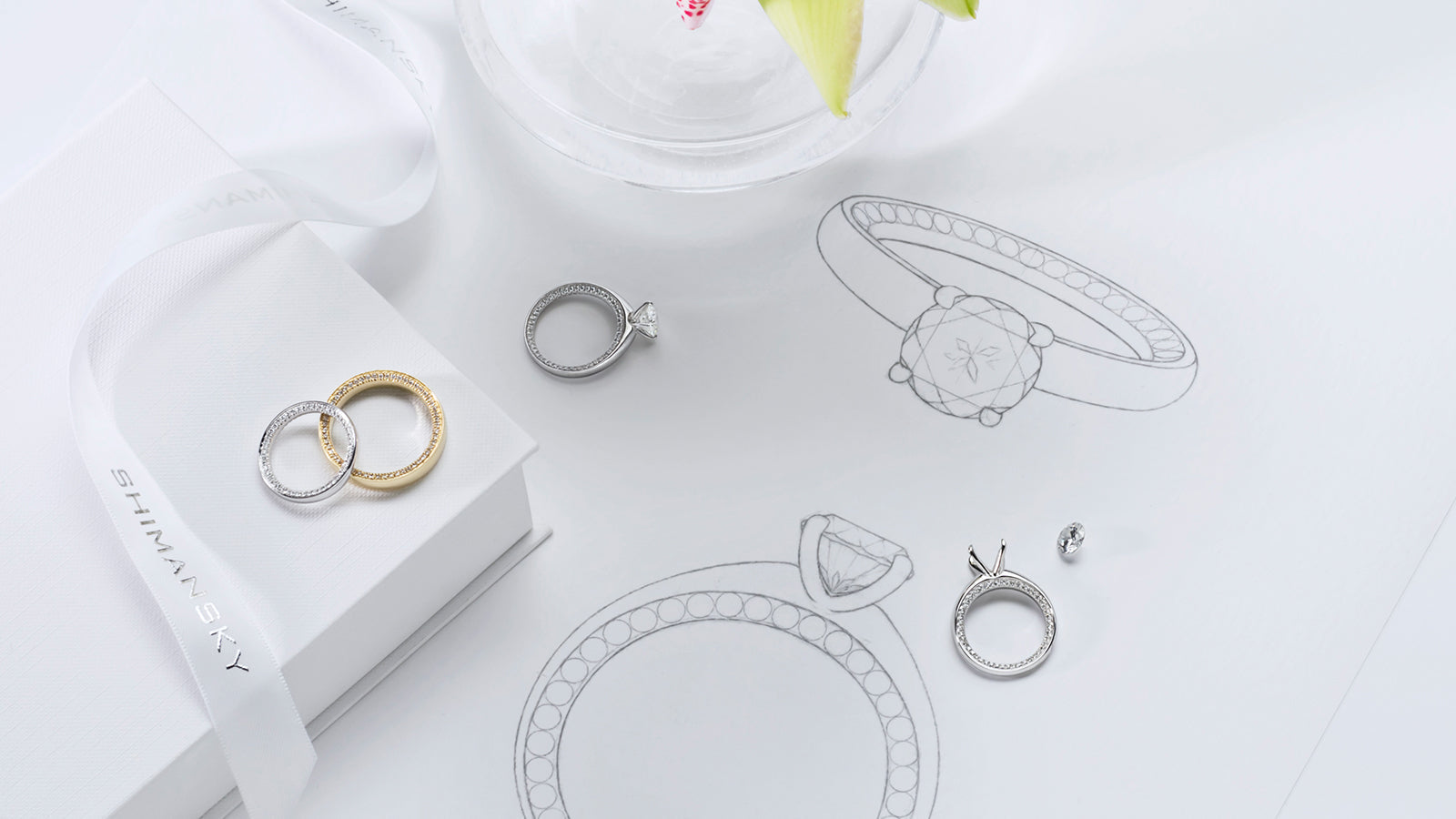GUÍA DE METAL PARA ANILLOS DE COMPROMISO Y BODAS