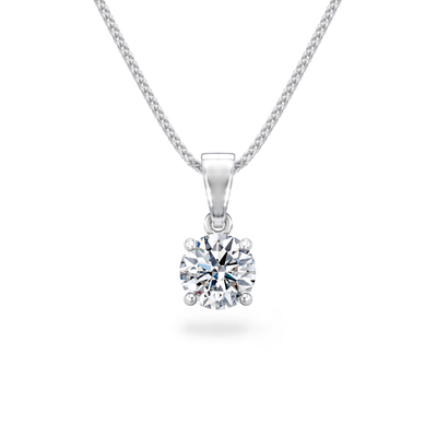 Solitaire Diamond Eight Hearts Pendant