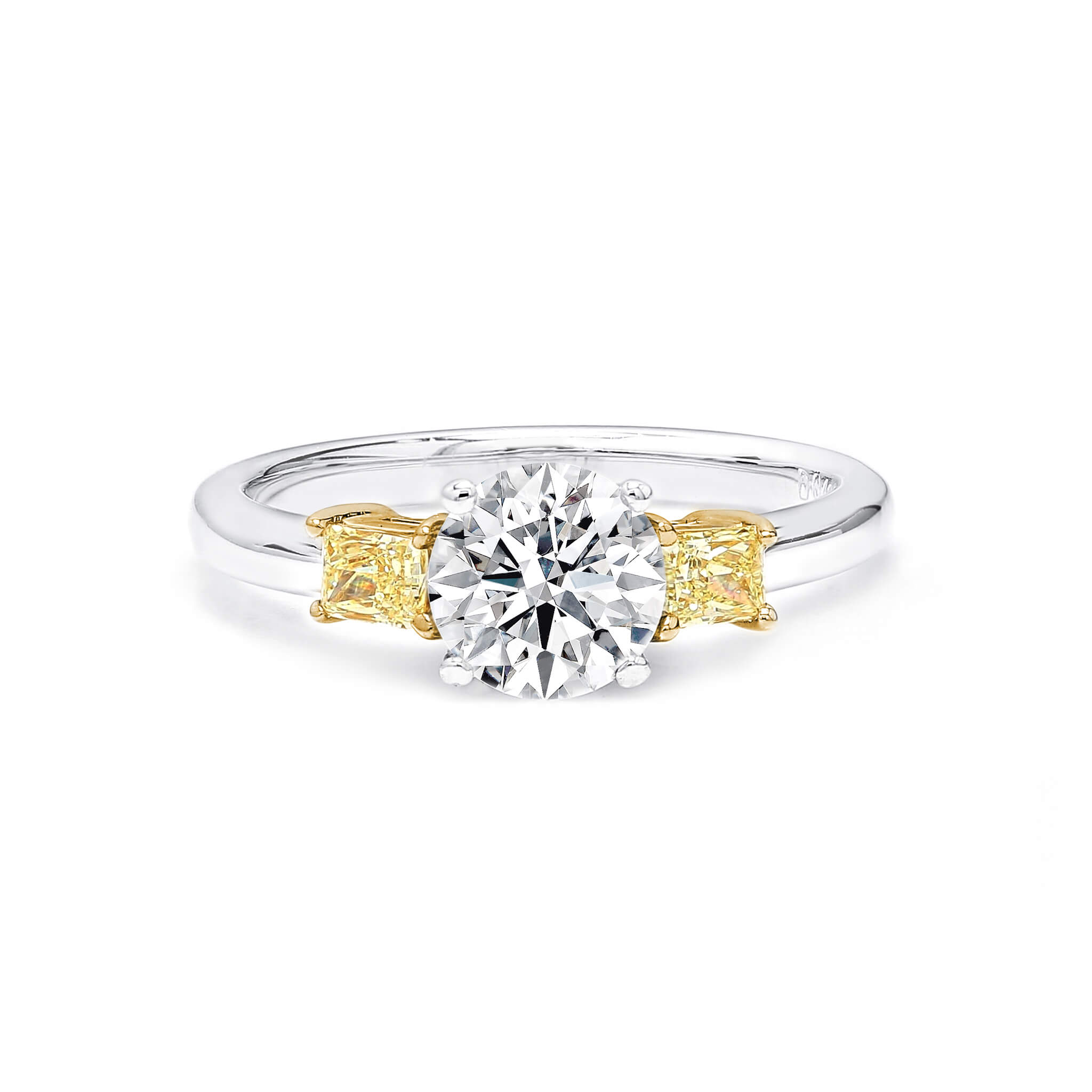 Shimansky - Yellow Diamond Trilogy Ring 1.00ct crafted in 18K White and Yellow Gold