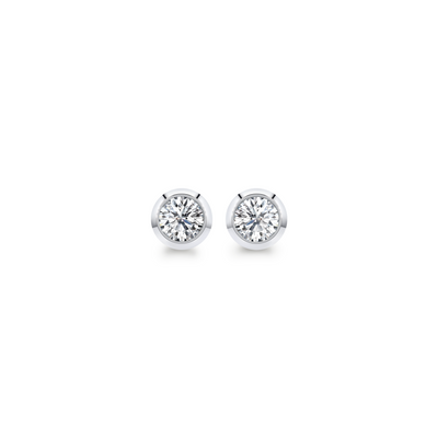 Bezel Diamond Earrings