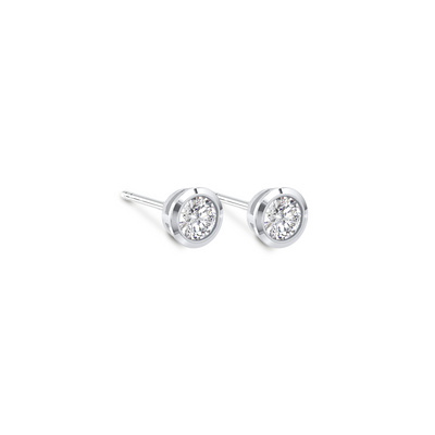 Bezel Diamond Earrings