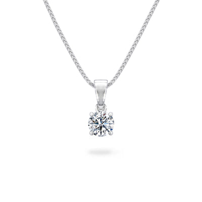 Solitaire Diamond Eight Hearts Pendant