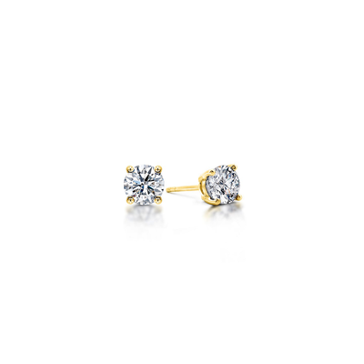 Solitaire Eight Hearts Diamond Earrings