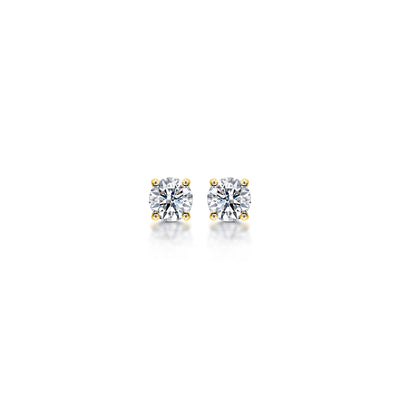 Solitaire Eight Hearts Diamond Earrings