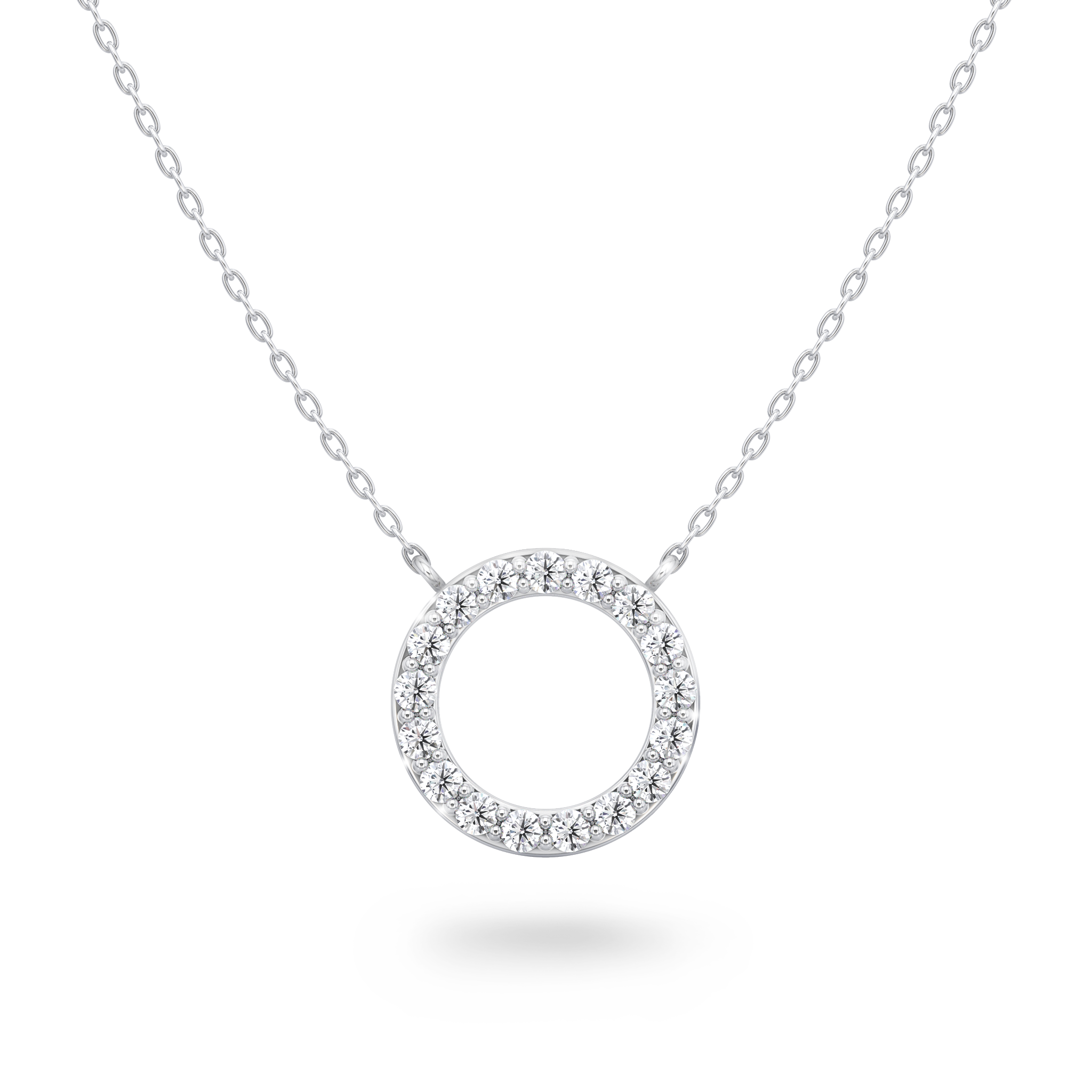 Shimansky - Circle of Life Microset Diamond Necklace crafted in 14K White Gold