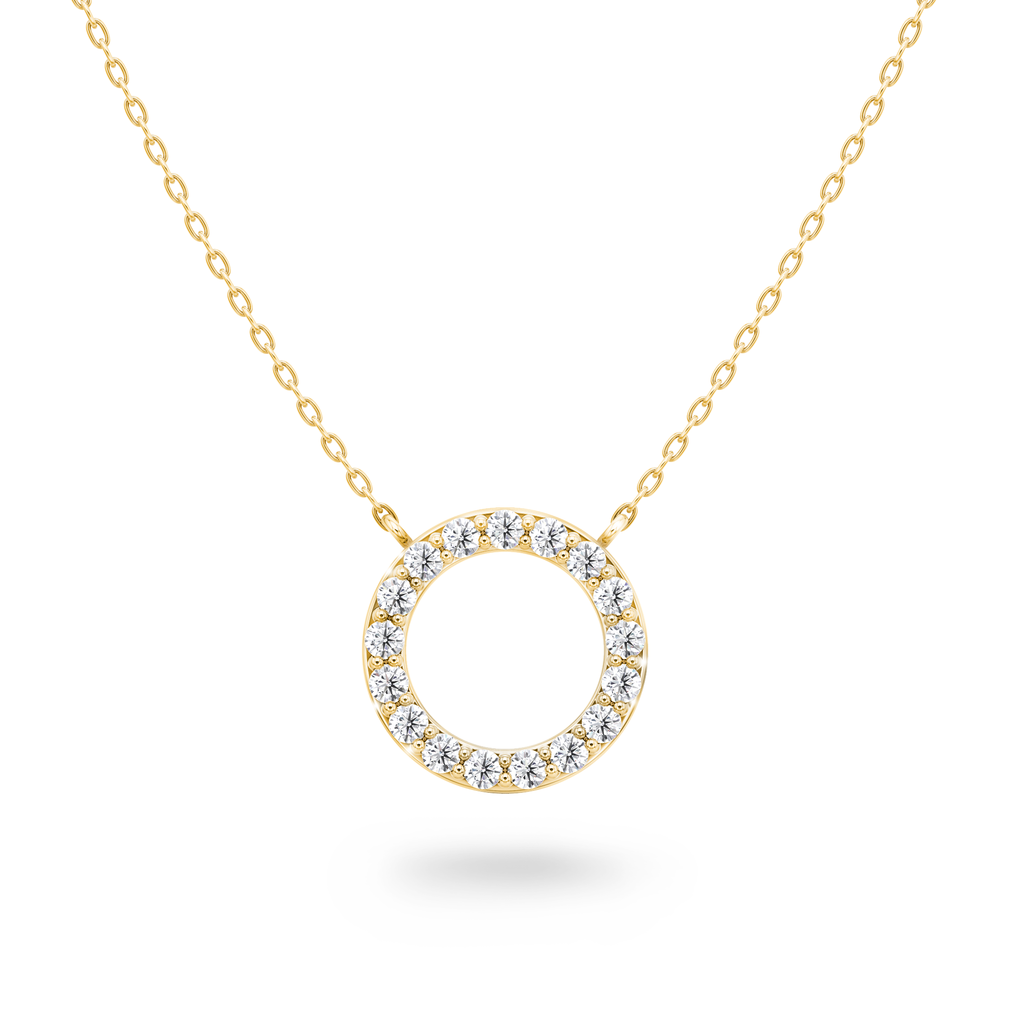 Shimansky - Circle of Life Microset Diamond Necklace crafted in 14K Yellow Gold