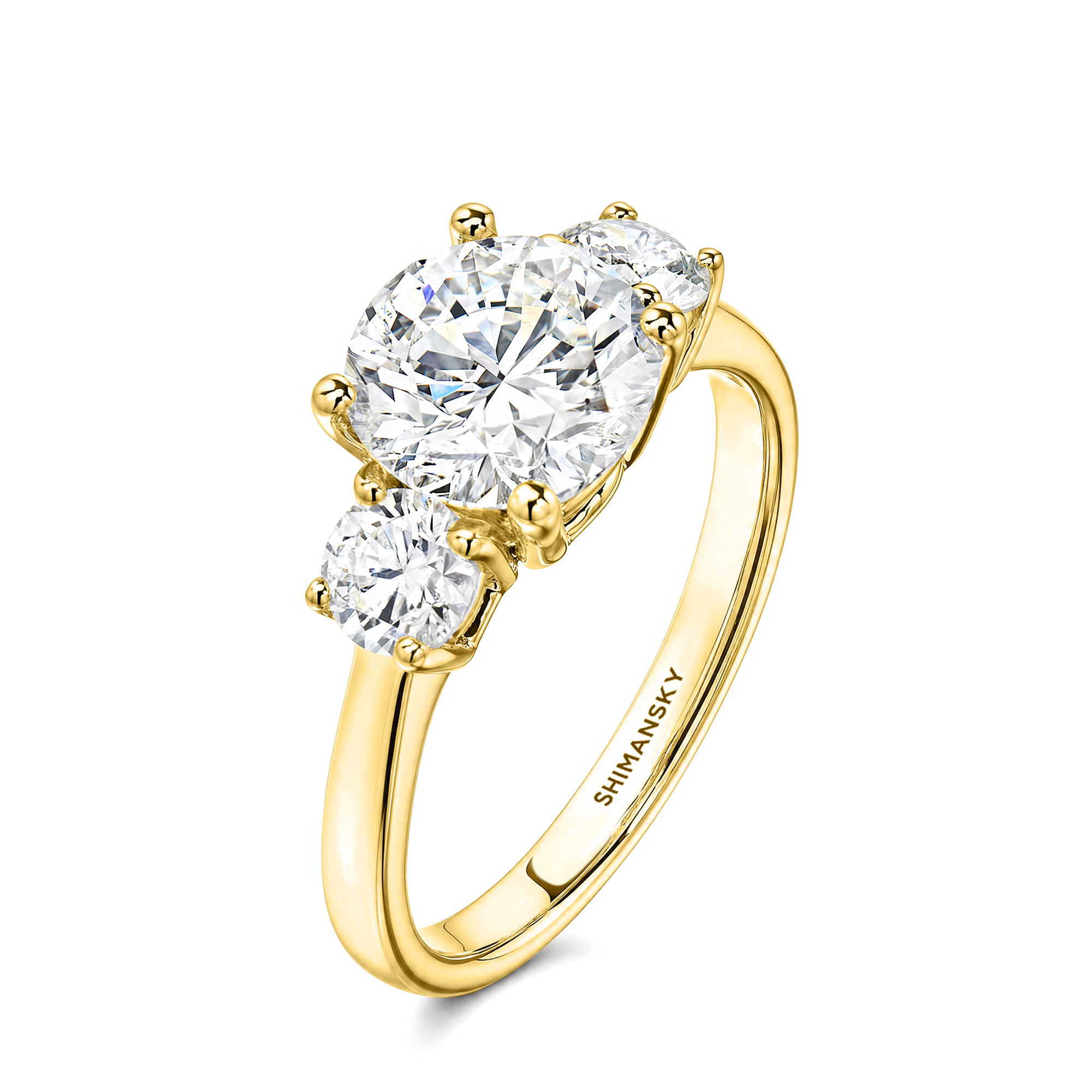 Round Diamond Trilogy Ring