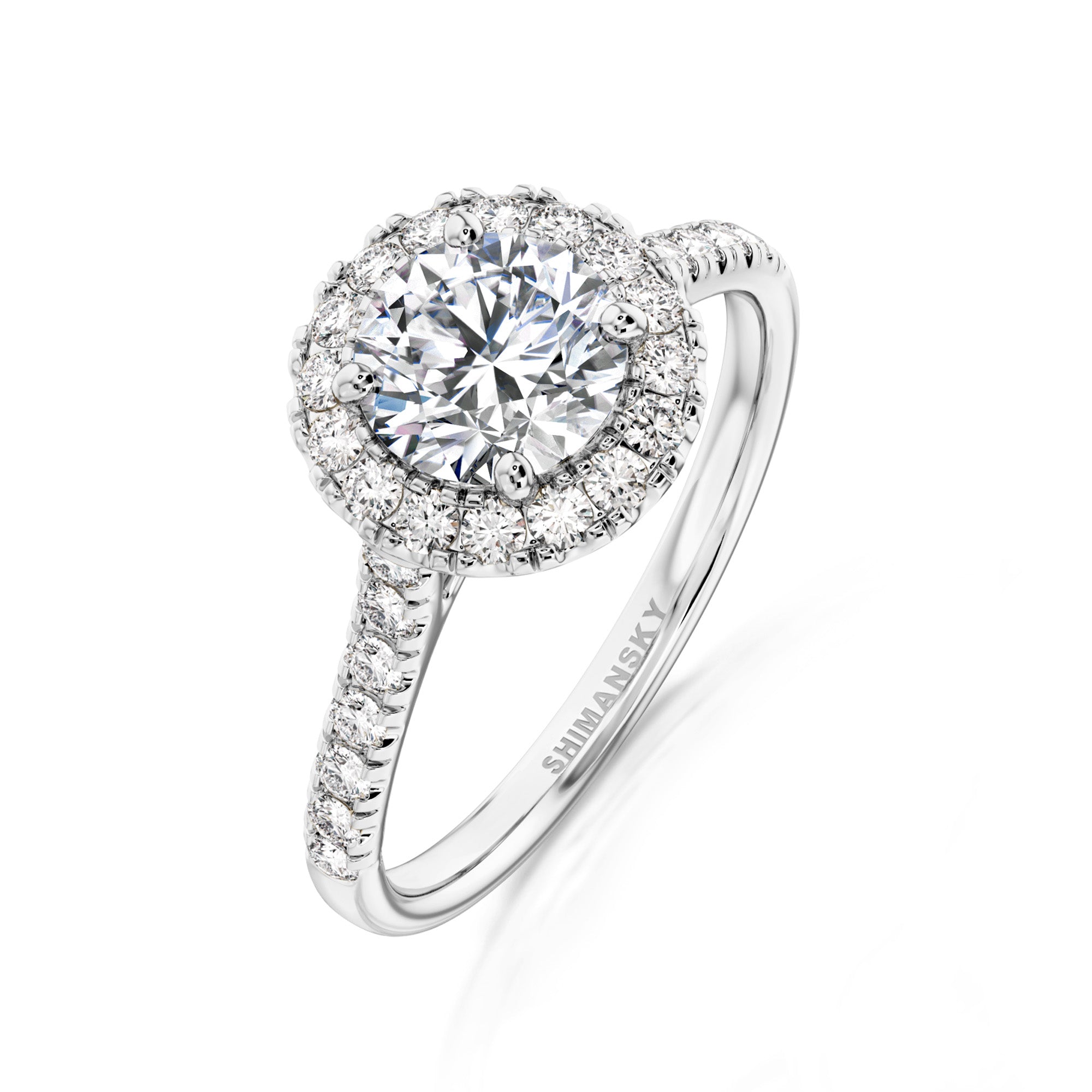 Halo Microset Eight Hearts Ring