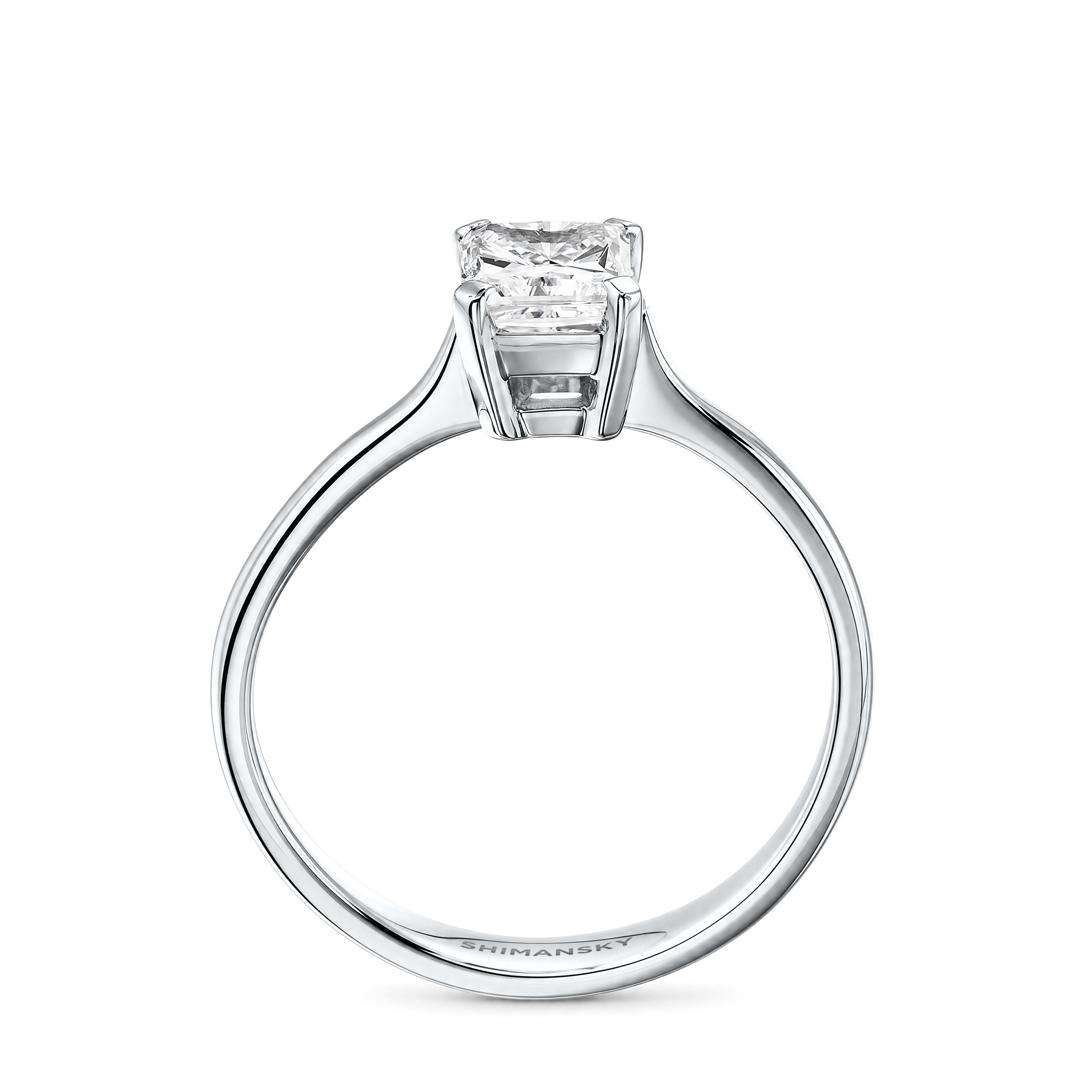 Radiant-Cut Diamond Solitaire Ring