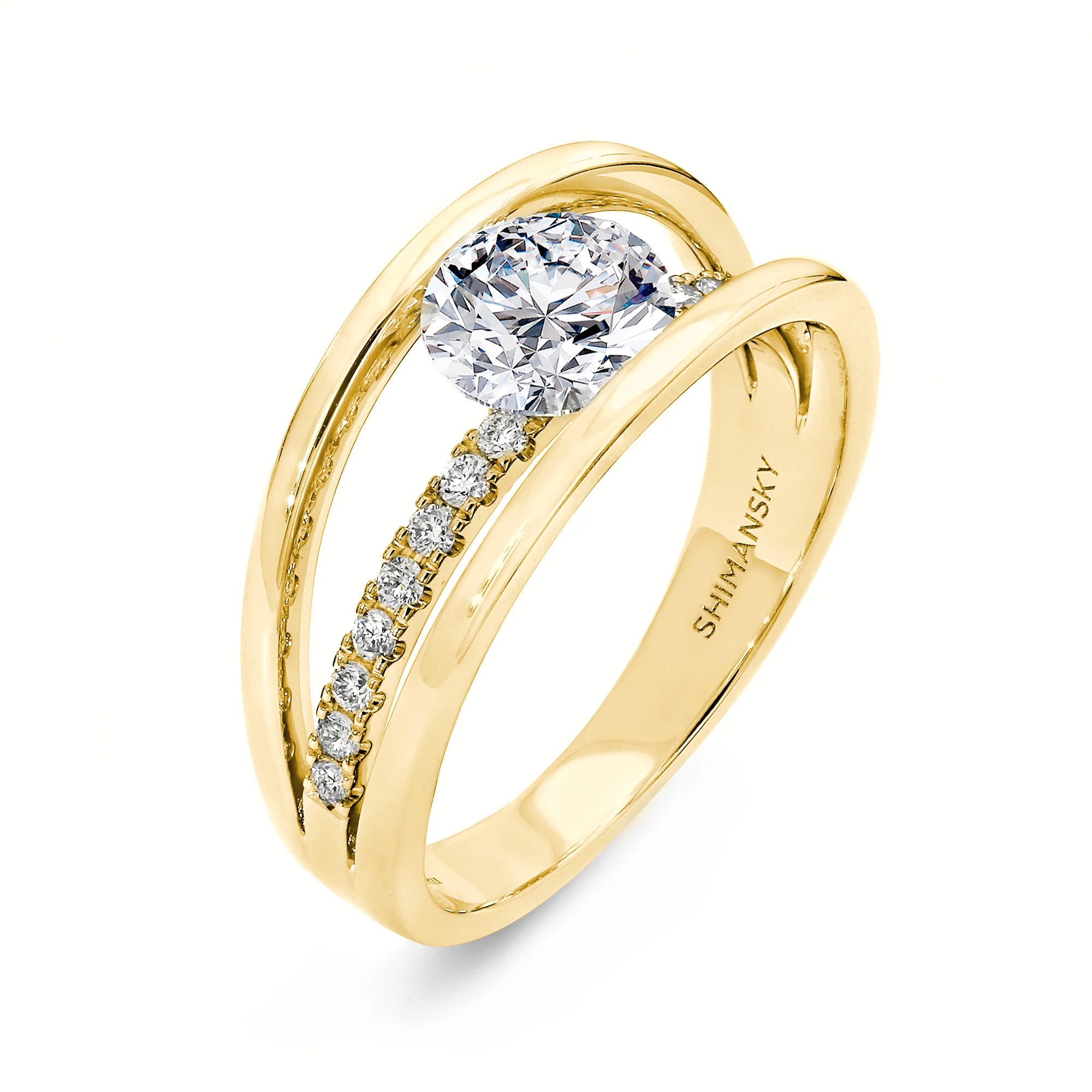 Evolym Microset Eight Hearts Engagement Ring