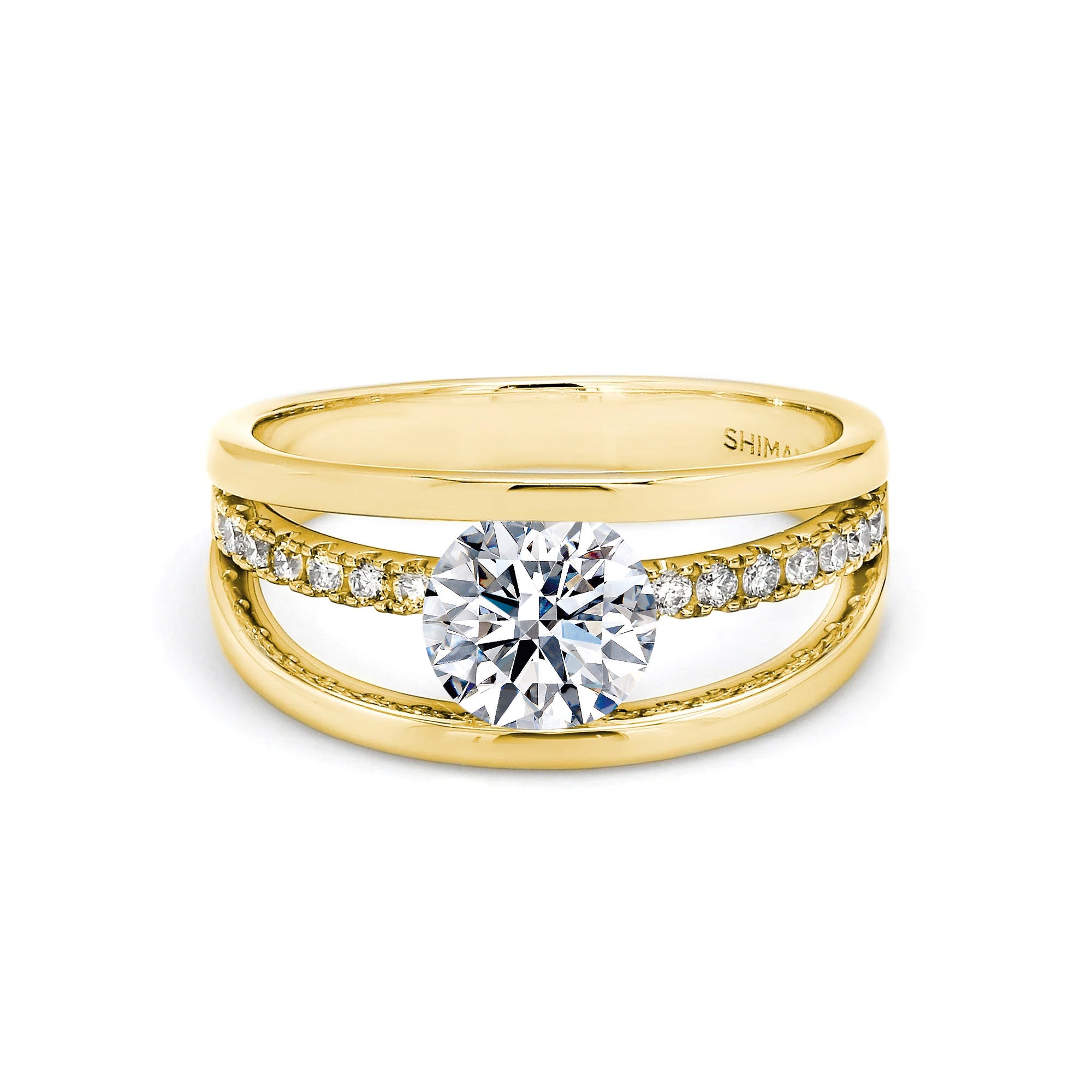 Evolym Microset Eight Hearts Engagement Ring